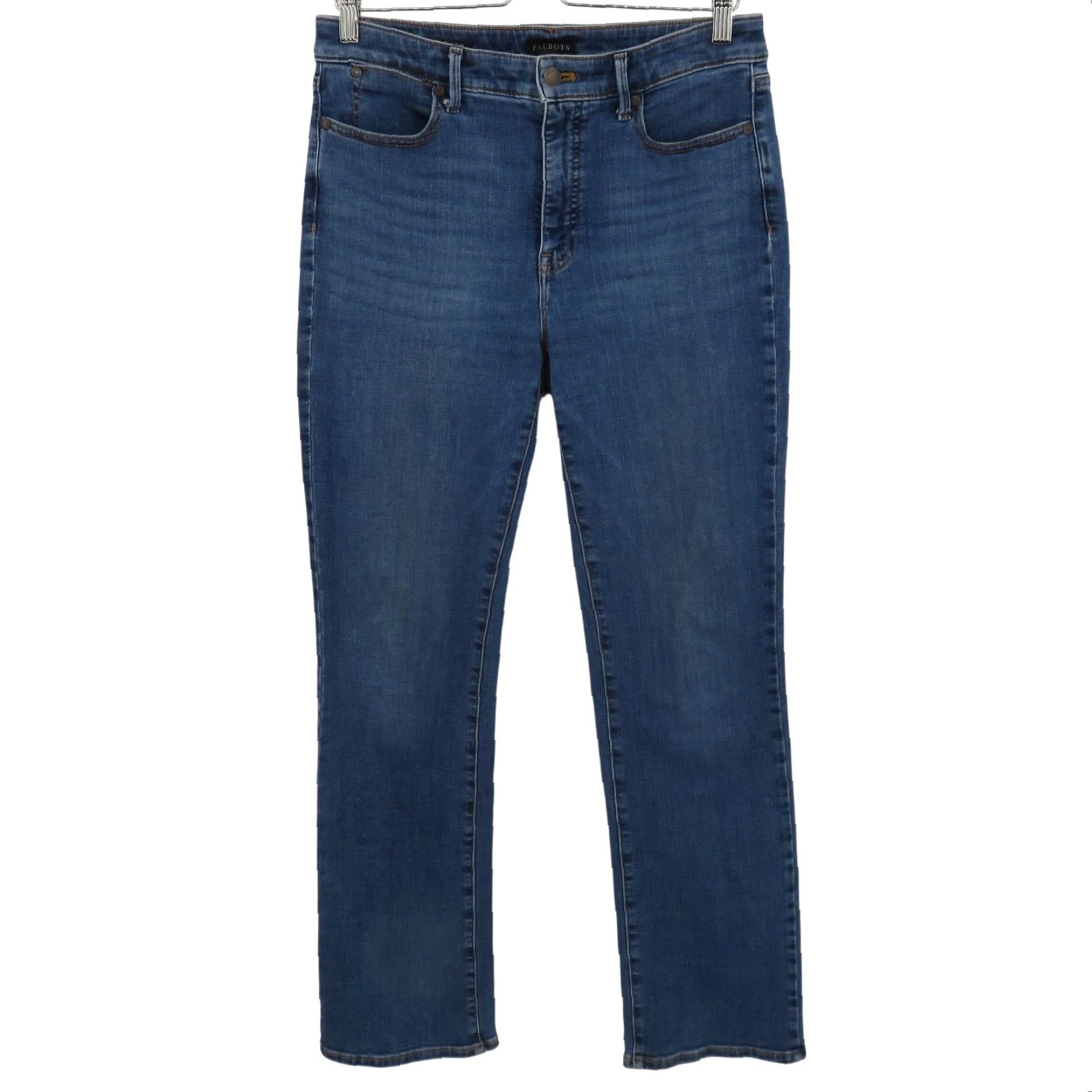 Talbots Talbots Women Jeans 6 Bootcut Barely Boot 5-Pocket Denim Blue Cotton Blend Pocket Pockets Solid Regular Vintage No White? Size 28" / US 6 / IT 42 - 2 Thumbnail