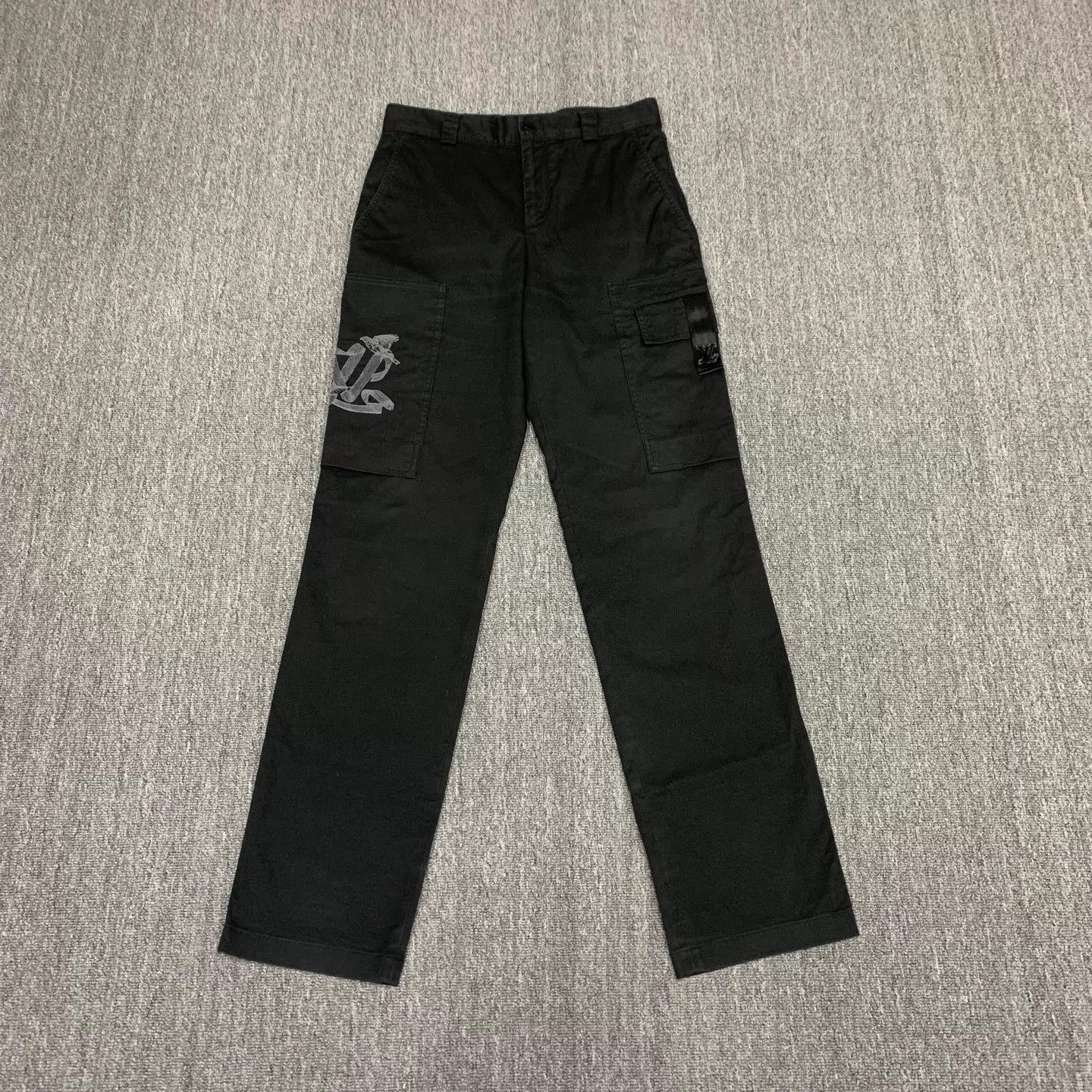 Louis Vuitton Black Peace Dove black cargo pants 46 Size US 30 / EU 46 - 1 Thumbnail
