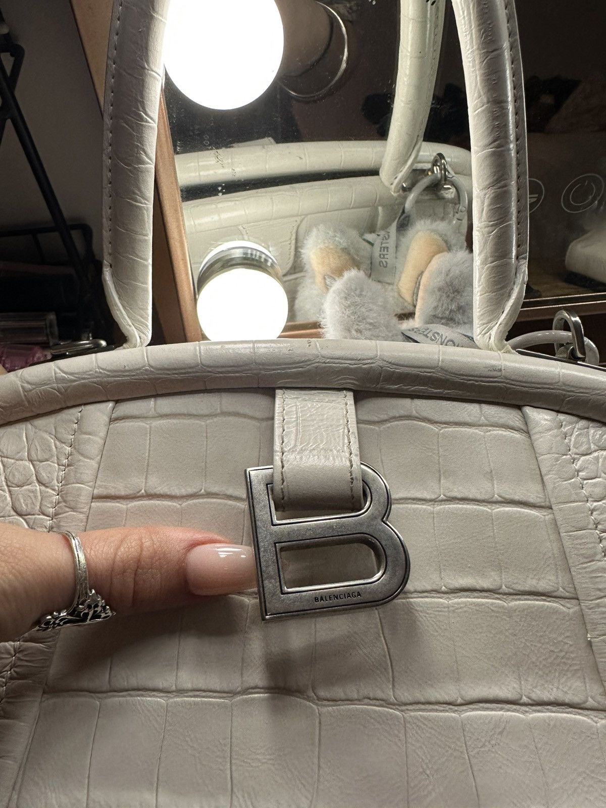 Balenciaga Balenciaga 2022 Embossed Leather Small Editor Handle Bag Size ONE SIZE - 9 Thumbnail