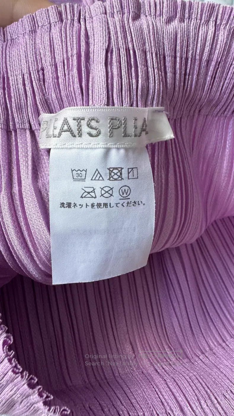 Issey Miyake Issey Miyake size:3 Pink Purple Midi Skirt Size 31" - 3 Thumbnail