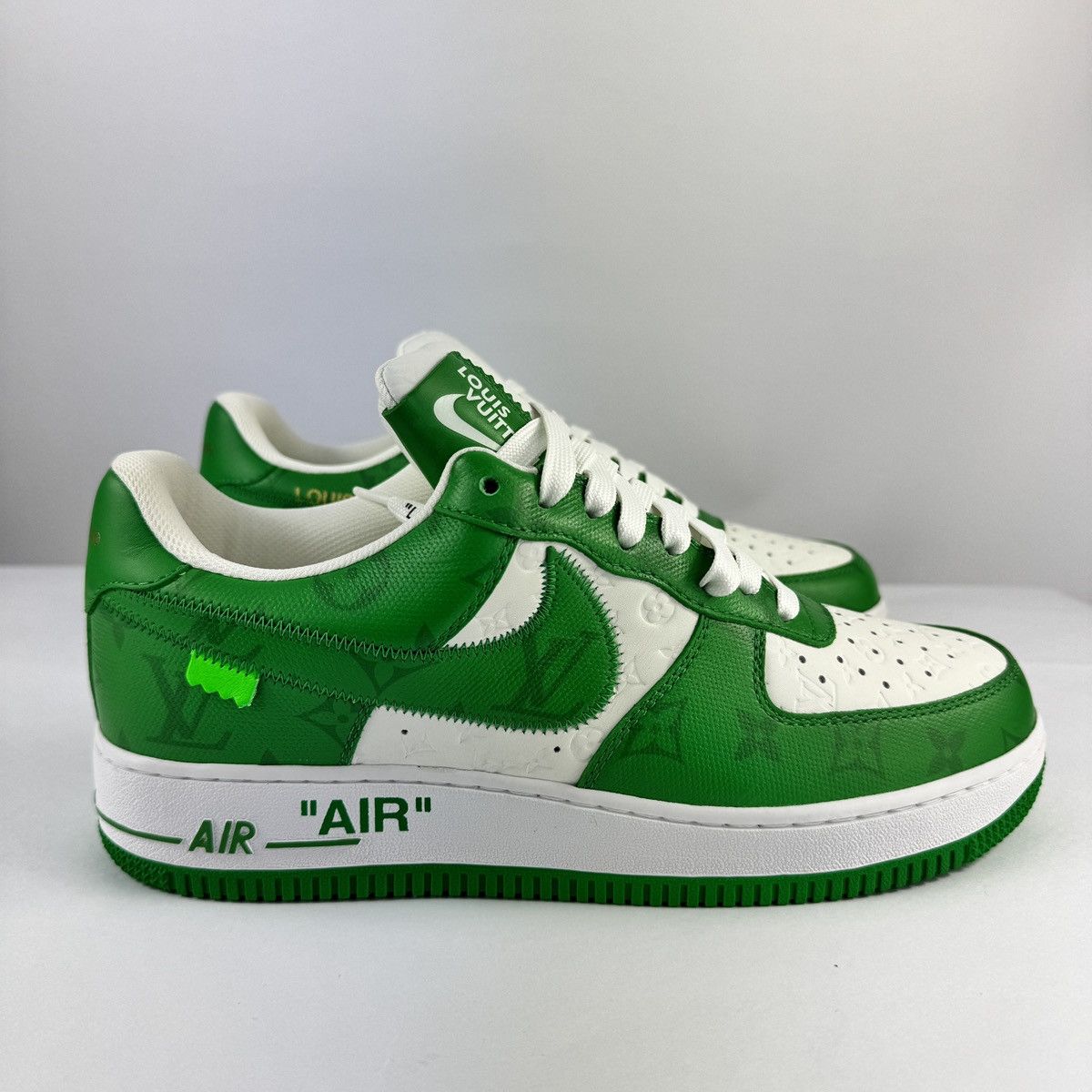 Louis Vuitton x Nike Air Force 1 By Virgil Abloh Green Sneakers Size US 8.5 / EU 41-42 - 1 Thumbnail