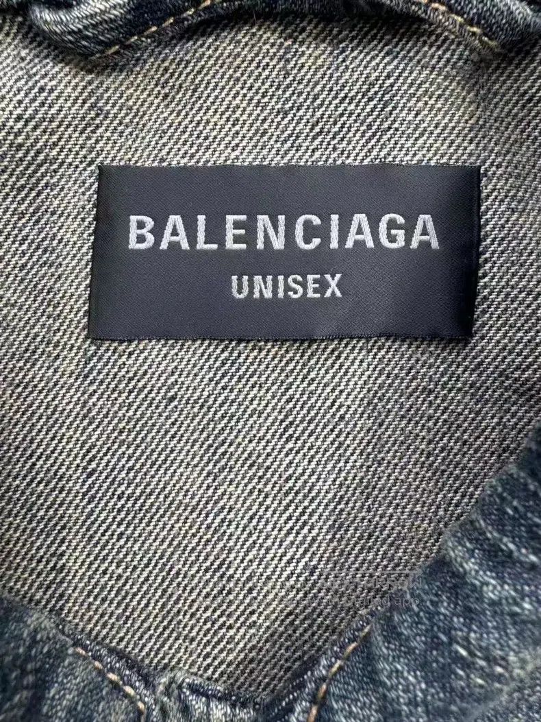 Balenciaga Balenciaga Mud-Dyed Destroyed Double B Bitcoin Denim Jacke Size US S / EU 44-46 / 1 - 3 Thumbnail