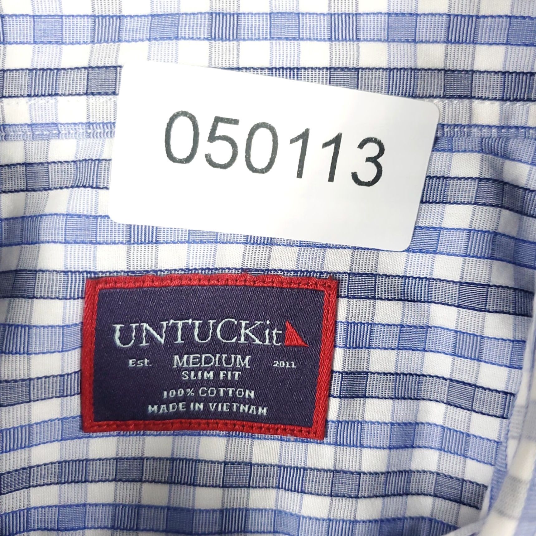 UNTUCKit UNTUCKit Blue Plaid Button-Up Shirt Long Sleeve Adult Medium Casual Mens Size US M / EU 48-50 / 2 - 6 Thumbnail
