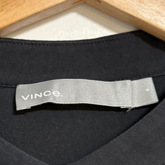 Vince Vince Black Long Sleeve Band Collar Button-Up Blouse Size S Size S / US 4 / IT 40 - 3 Thumbnail
