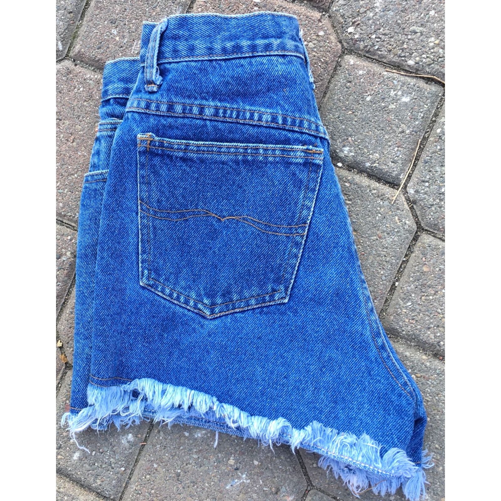 Vintage VINTAGE Steel Jeans High Waist Denim Shorts 7 25 in USA 80s 90s Jorts Blue Denim Grunge Womens Size 28" / US 6 / IT 42 - 7 Thumbnail