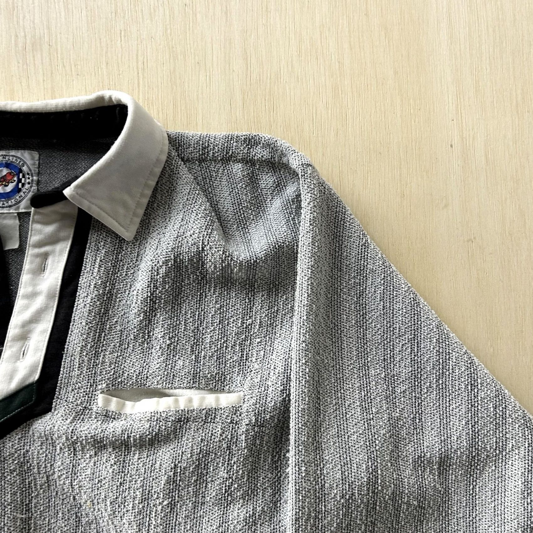 Vintage VINTAGE Greenlines International Polo Shirt Mens M Gray Striped Knit Sweatshirt Size US M / EU 48-50 / 2 - 2 Thumbnail