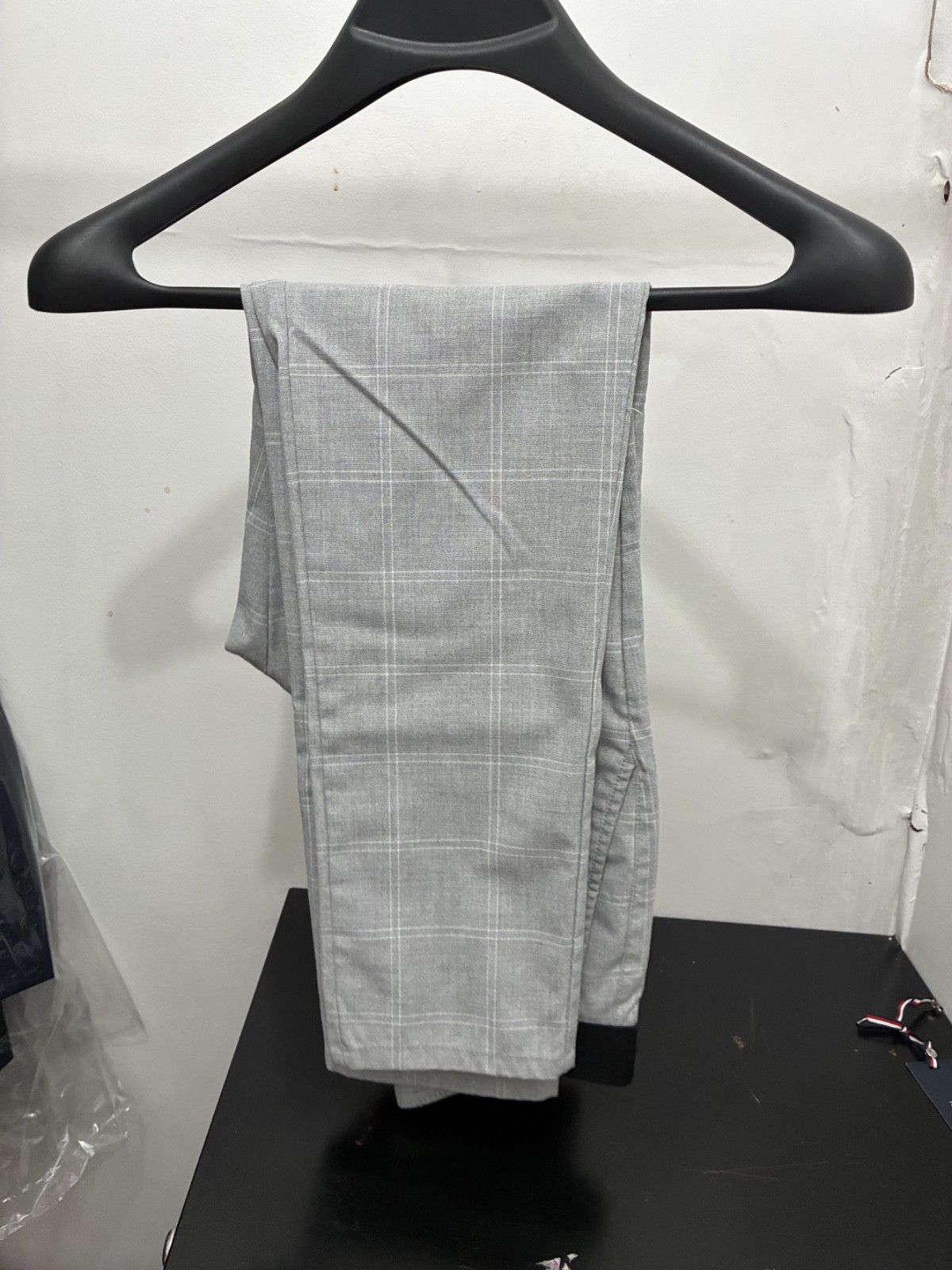 Zara ZARA Mens Plaid Dress Pants Size S Gray Slim Fit Flat Front Size US 28 / EU 44 - 3 Thumbnail