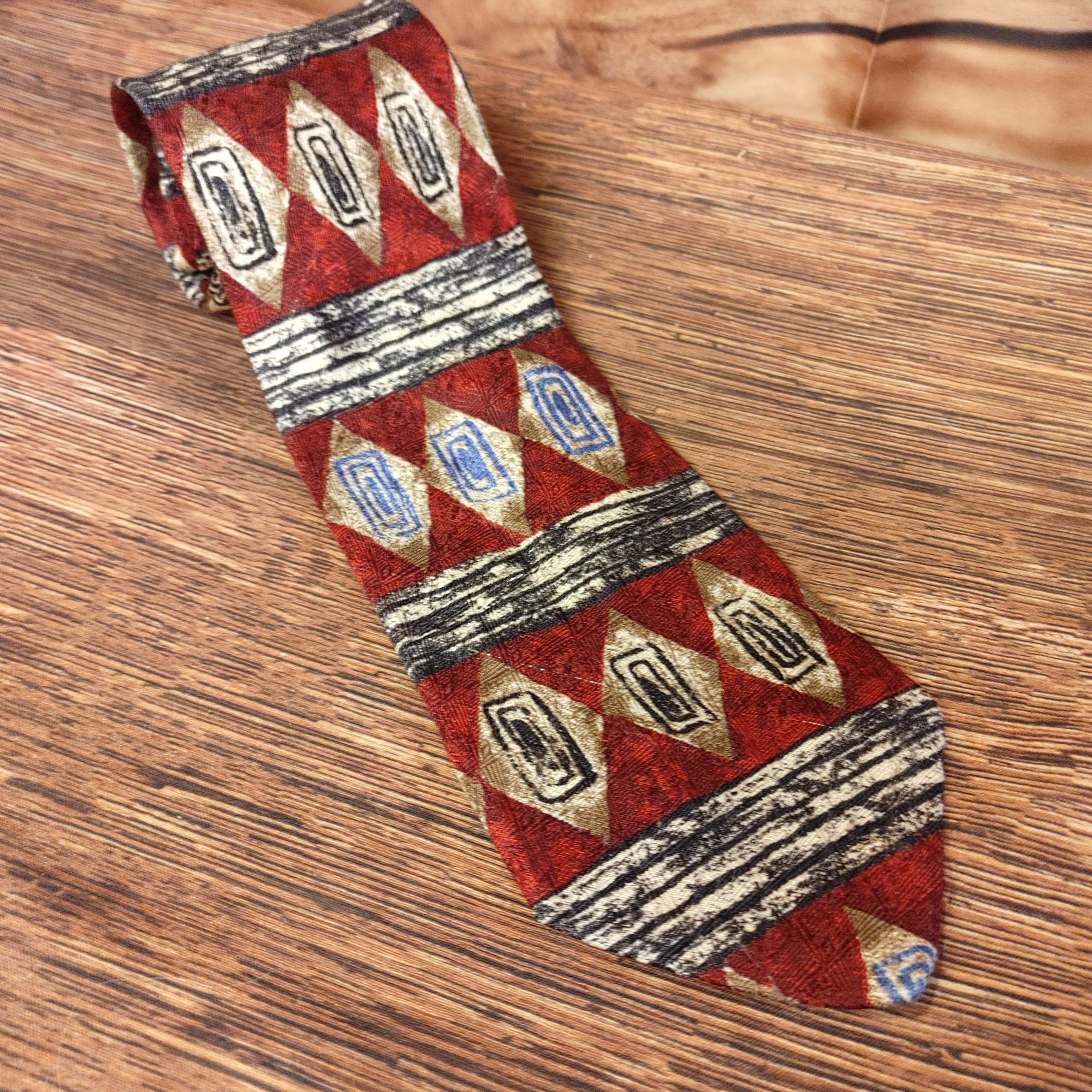 Gianni Manzoni Manzoni Men's Red/Gray 100% Silk Made In Italy Tie Size ONE SIZE - 1 Thumbnail