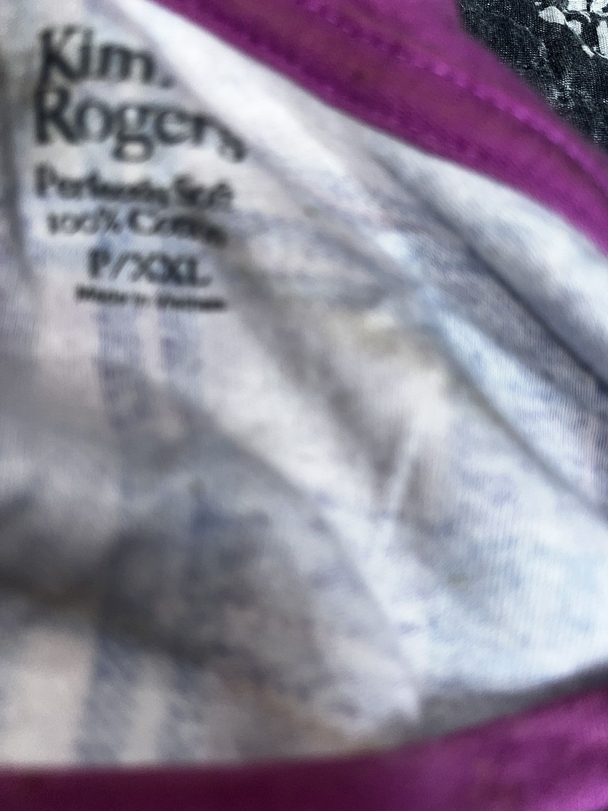 Other Kim Rogers Purple and Blue Plaid Long Sleeve Top Size XXL / US 16-18 / IT 52-54 - 3 Thumbnail