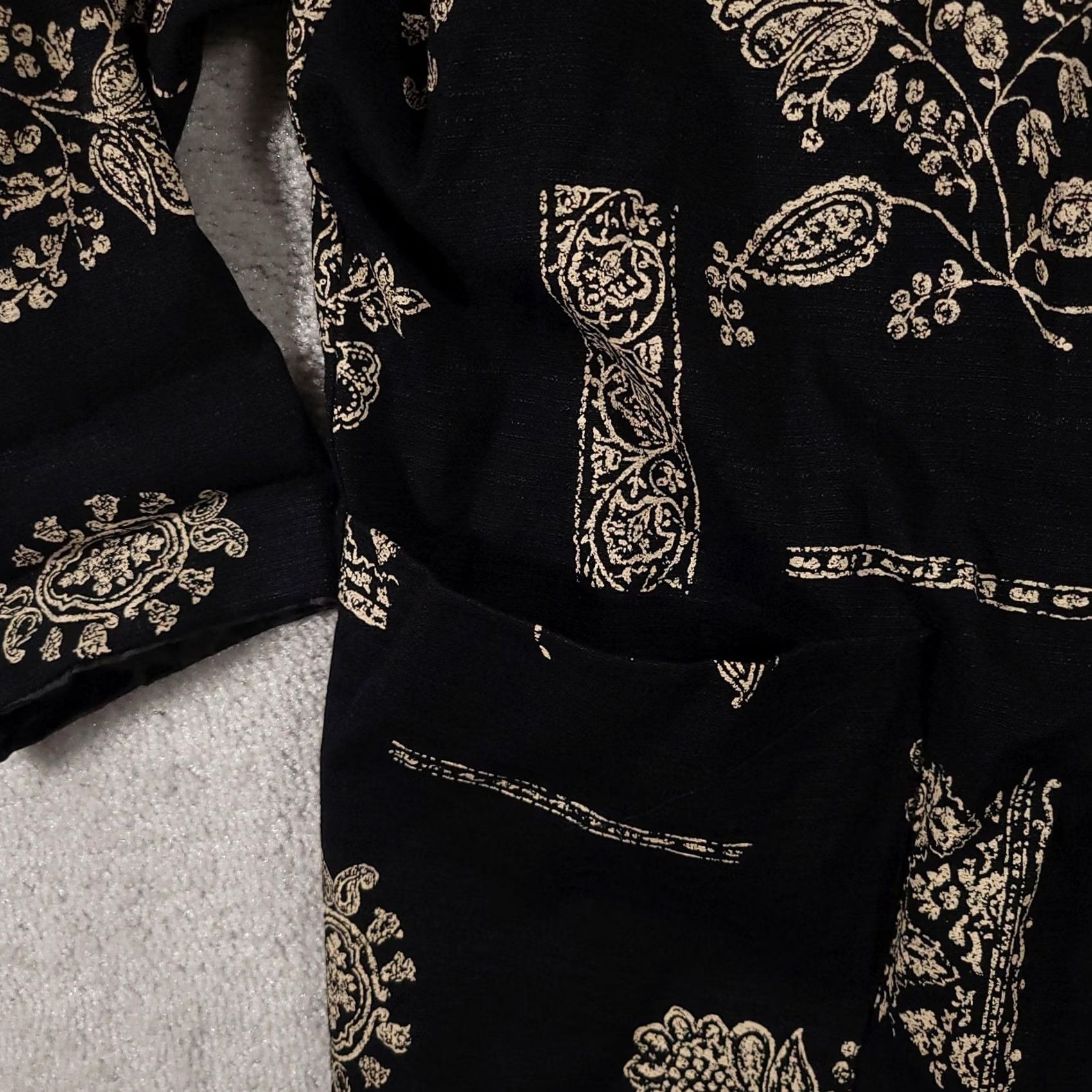 Vintage VINTAGE Kensington Square Blazer Womens 2X Black Gold Floral Brocade 90s Jacket Size XXL / US 16-18 / IT 52-54 - 5 Thumbnail