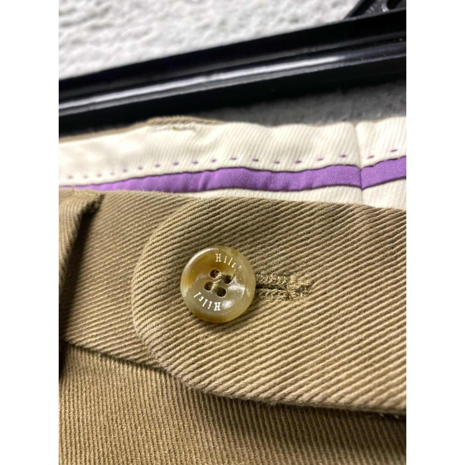 Vintage Hiltl Chino Nobile Pants Men 40x32 Bronze Mid-Weight Cotton Regular Straight Button Front Adult 40 32 Bronze Mens Size US 40 / EU 56 - 3 Thumbnail