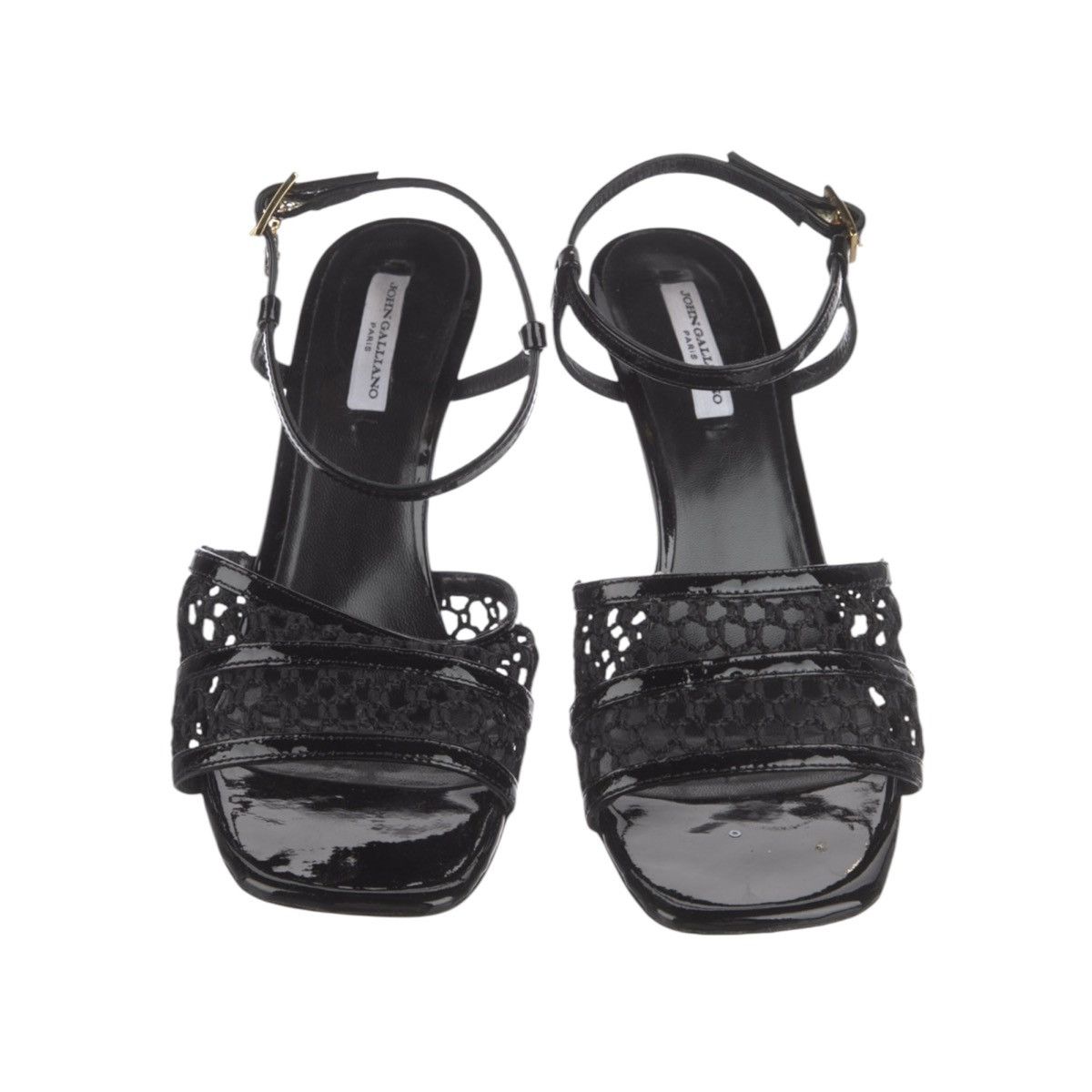 John Galliano Netted logo leather heel Size US 8 / IT 38 - 3 Thumbnail