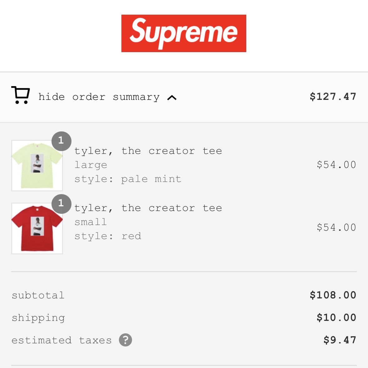 Supreme Supreme Tyler The Creator Tee Red Size US S / EU 44-46 / 1 - 6 Thumbnail
