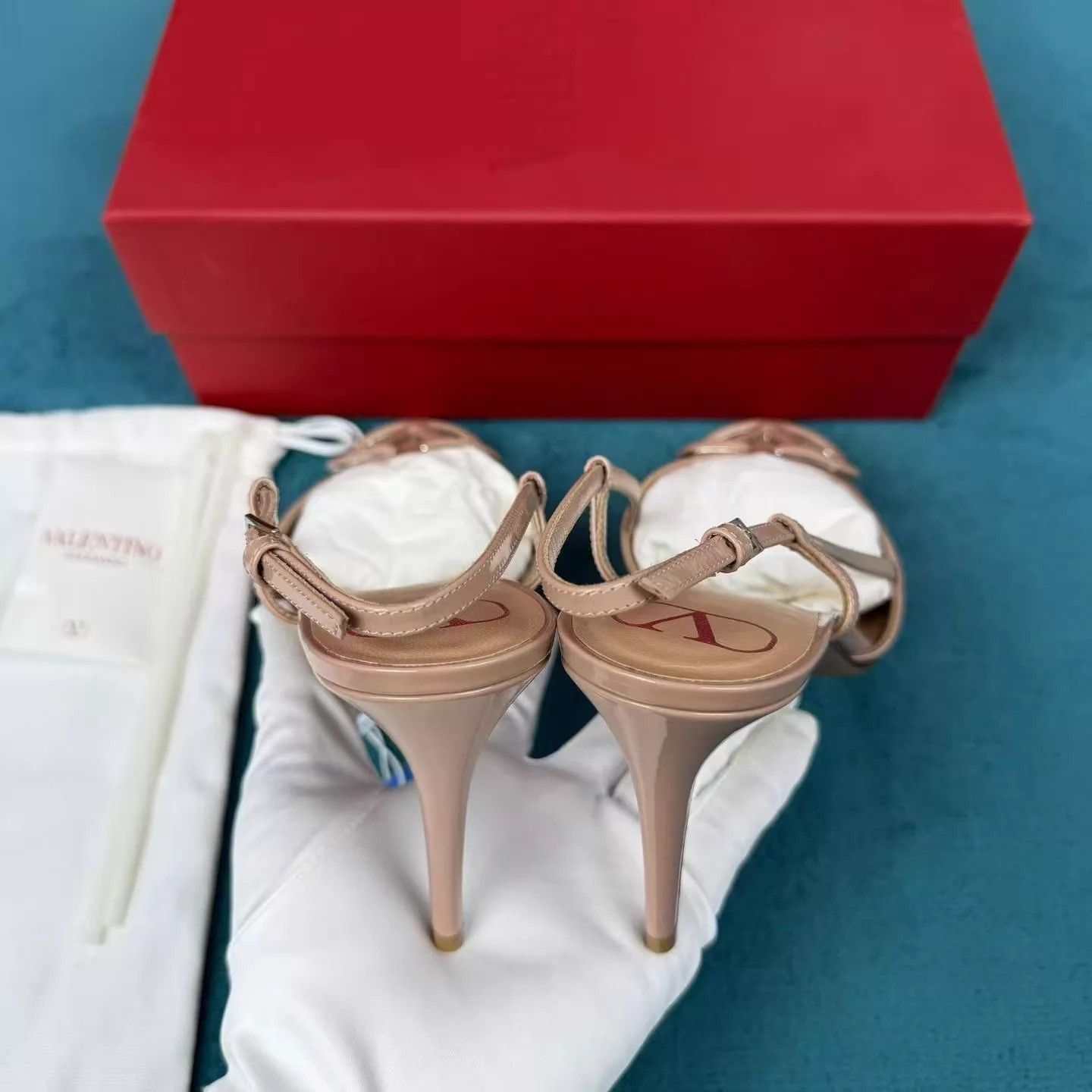 Valentino Valentino Cinnamon Pink Patent Leather Back Strap Heels 40 Size US 9.5 / IT 39.5 - 4 Thumbnail