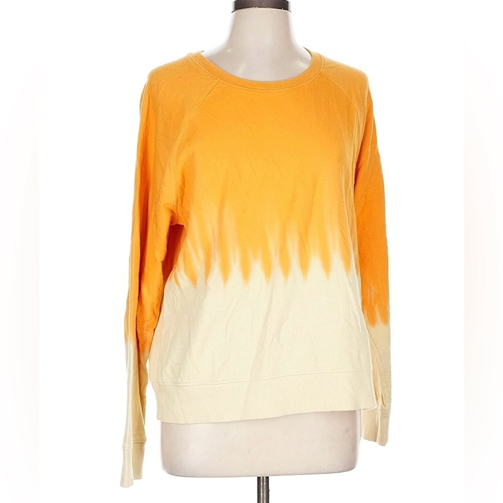 Athleta Athleta Women’s Sweatshirt in Yellow and Cream Size L / US 10 / IT 46 - 1 Thumbnail