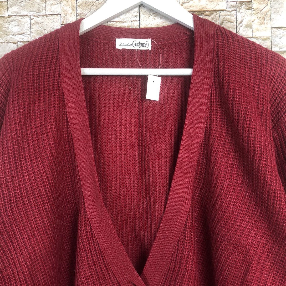 Homespun Knitwear × Japanese Brand Ladies Knit Costume vintage japan Red Cardigan #A20 Size US M / EU 48-50 / 2 - 6 Thumbnail