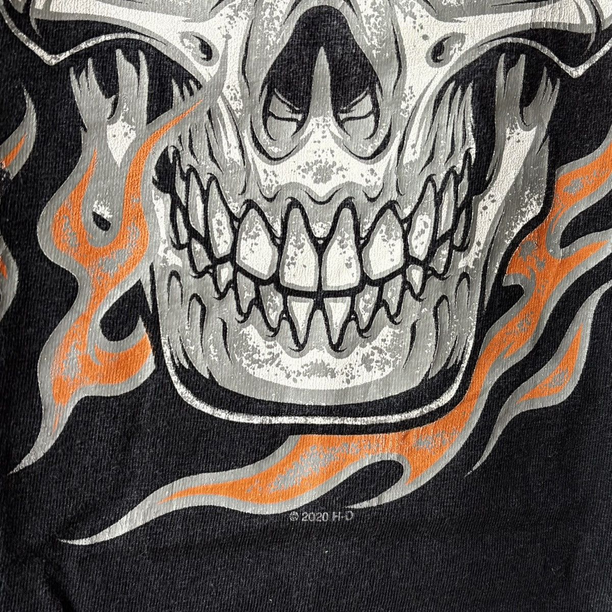 Harley Davidson Harley Davidson Skull Flames Tee – Vintage Biker Size US L / EU 52-54 / 3 - 4 Thumbnail