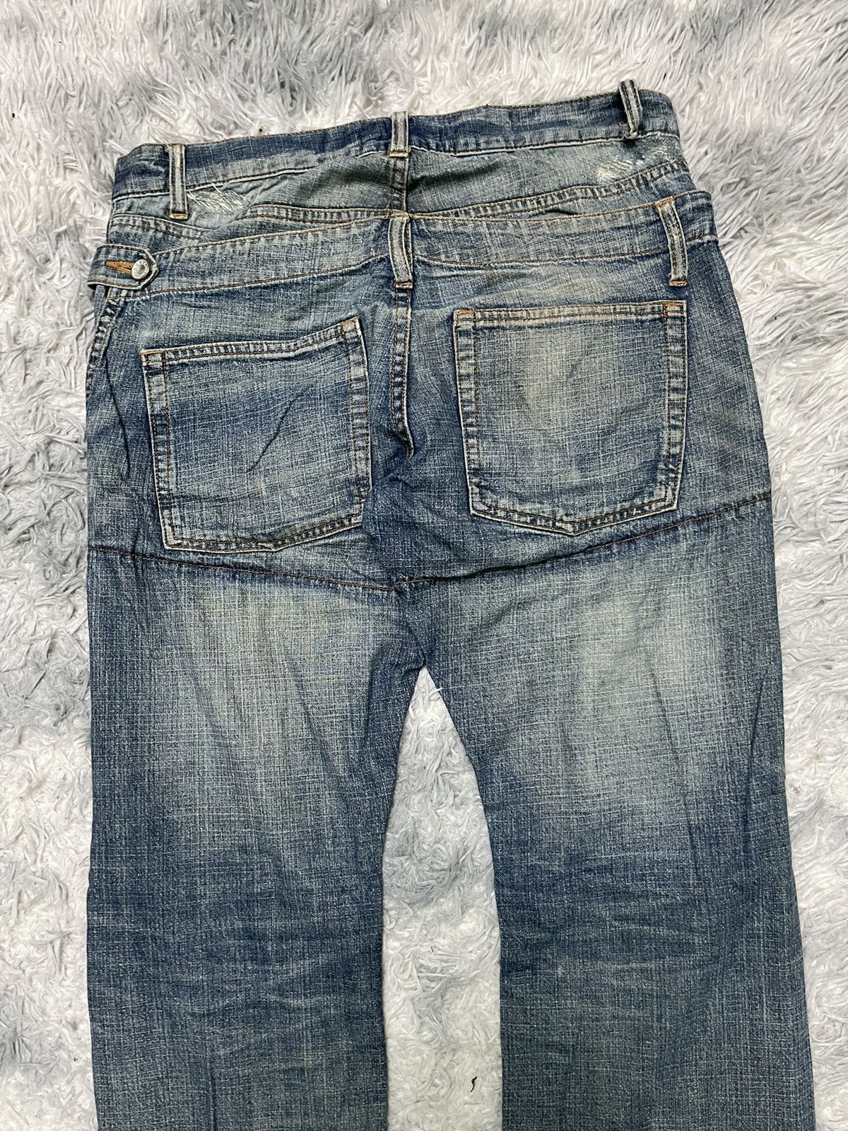 PPFM PPFM INSPIRED DOUBLE WAIST DENIM PANT DISTRESSED Size US 34 / EU 50 - 9 Thumbnail