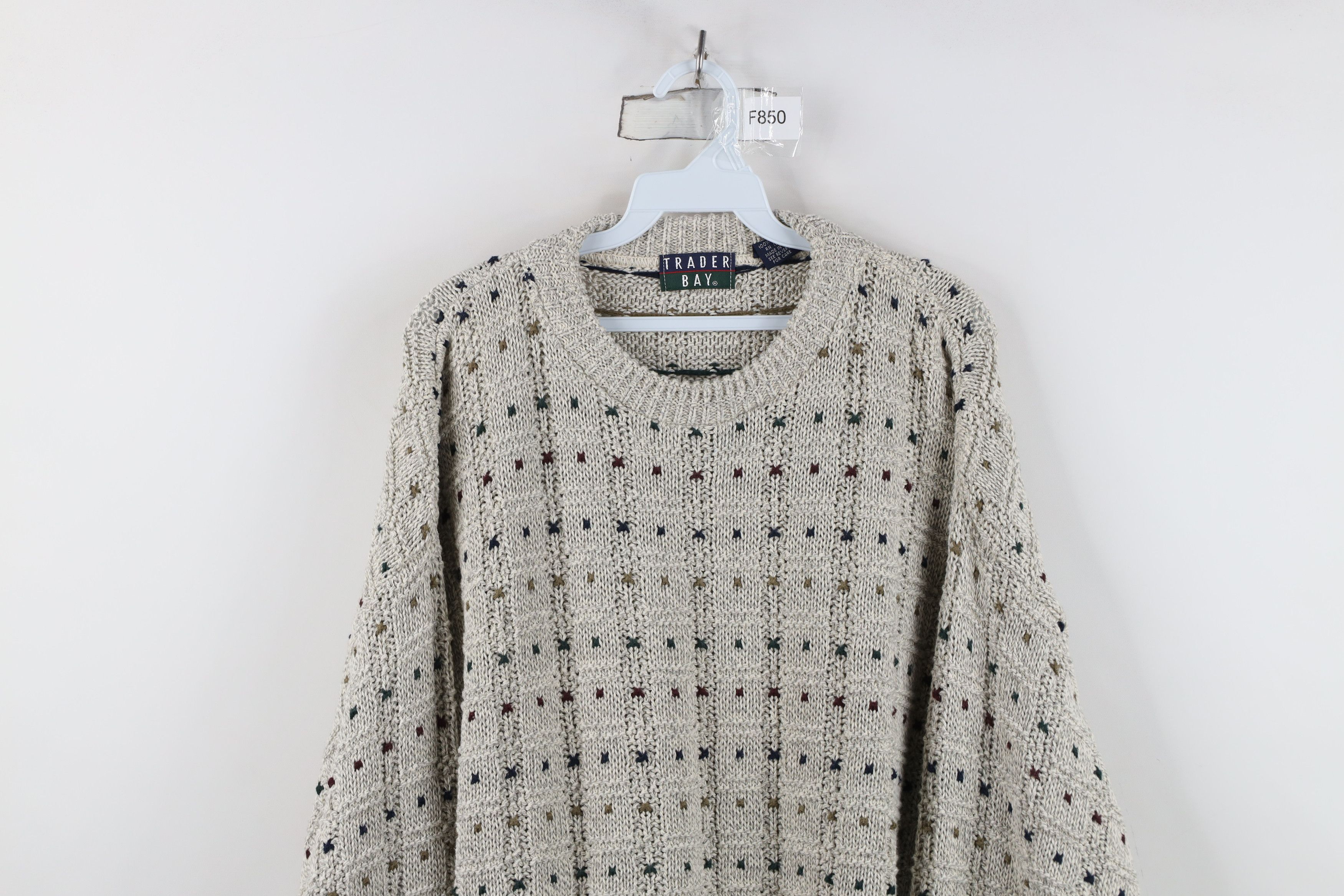 Vintage Vinage 90s Streetwear Rainbow Cotton Ribbed Knit Sweater USA Size US L / EU 52-54 / 3 - 2 Thumbnail