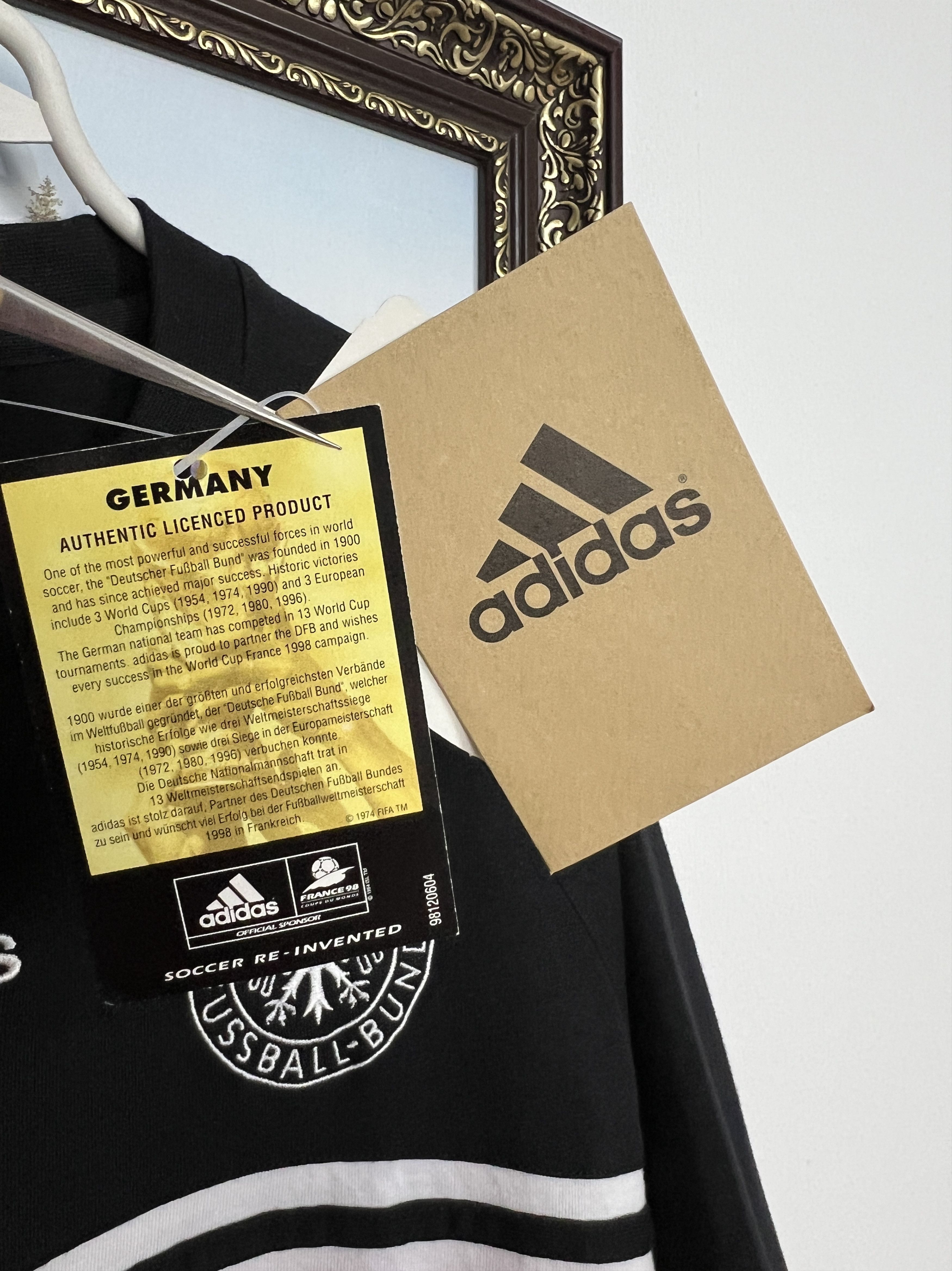 Adidas Vintage Germany Football Train Shirt Soccer Jersey Trikot Size US L / EU 52-54 / 3 - 6 Thumbnail