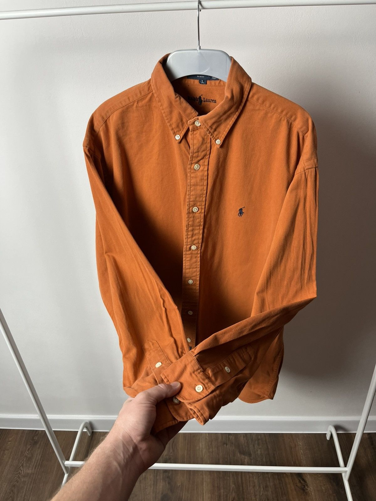 Polo Ralph Lauren × Vintage Ralph Lauren Blake Button Down Shirt Orange Cotton Size L Size US L / EU 52-54 / 3 - 6 Thumbnail