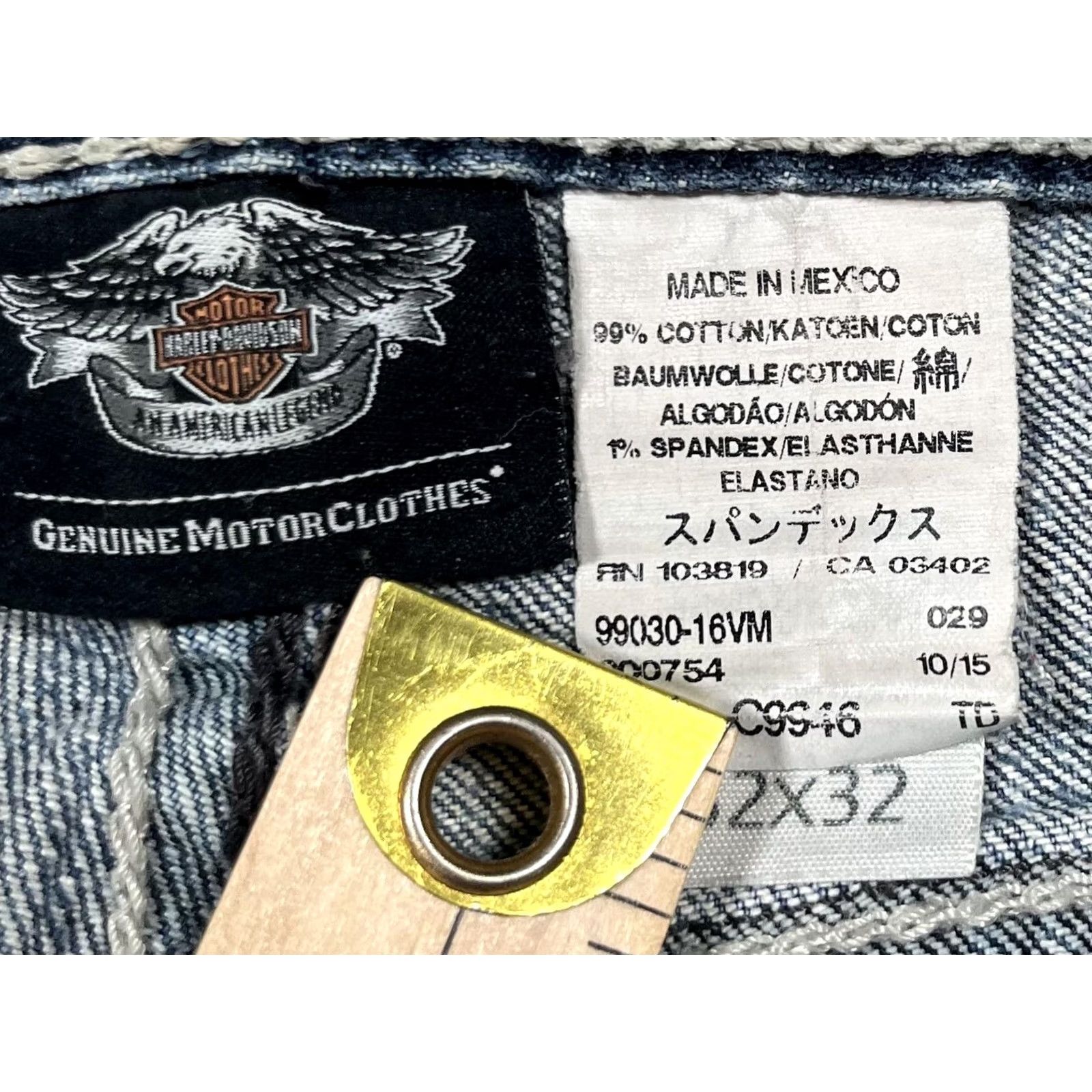Harley Davidson VINTAGE Harley-Davidson Jeans Mens 32x32 Blue Denim Straight Leg Distressed VTG Size US 32 / EU 48 - 5 Thumbnail