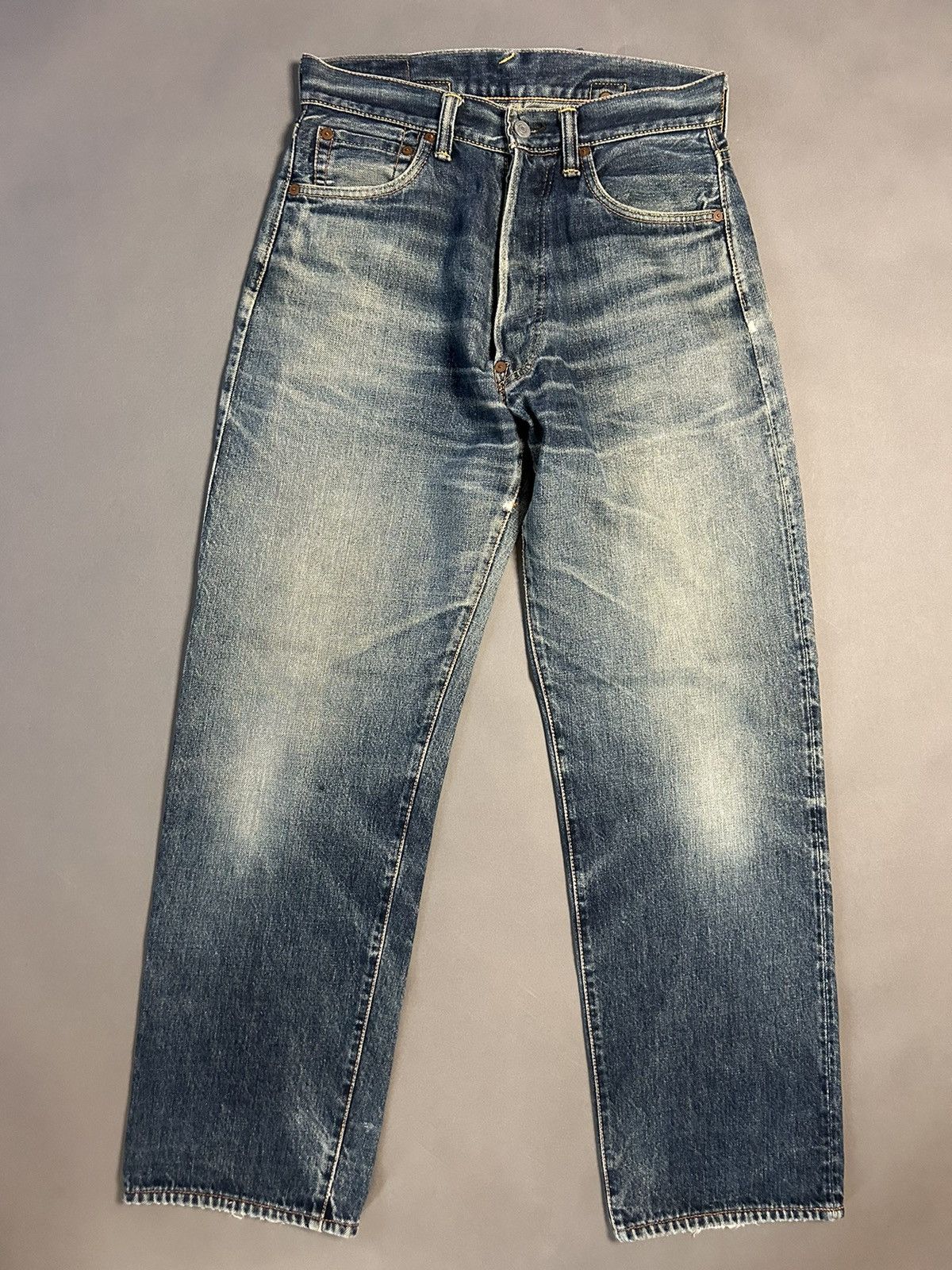 Evisu Evisu jeans white daicock big logo blue selvedge denim Size US 30 / EU 46 - 5 Thumbnail