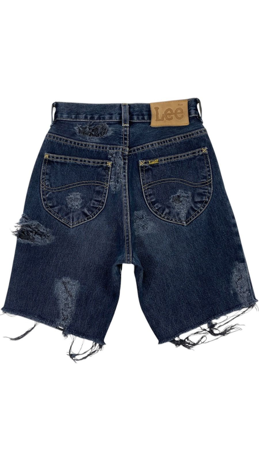 Lee 🔥LASTDROP🔥 Vintage 90s Lee USA Made Distressed Denim Shorts Size 26" / US 2 / IT 38 - 3 Thumbnail