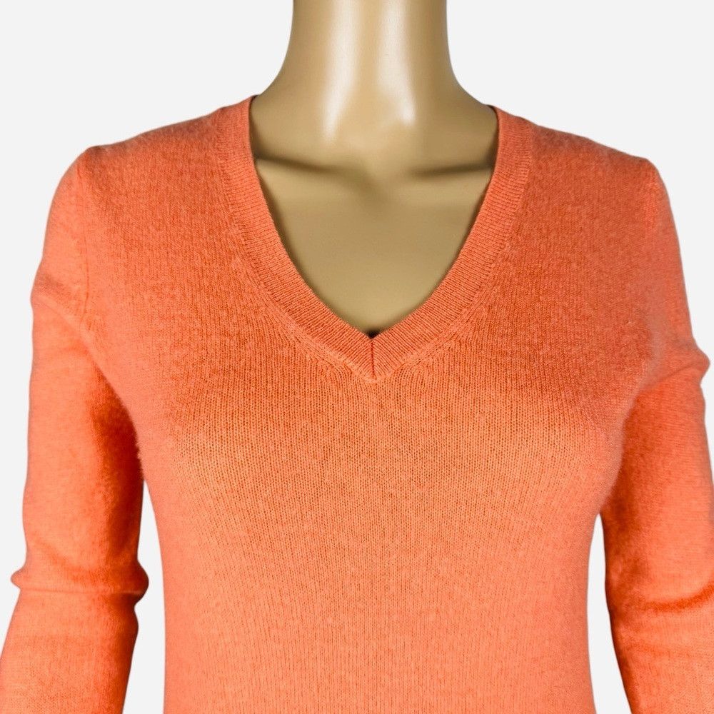 Other Halogen Cashmere V-Neck Orange Sweater Size S Size S / US 4 / IT 40 - 5 Thumbnail