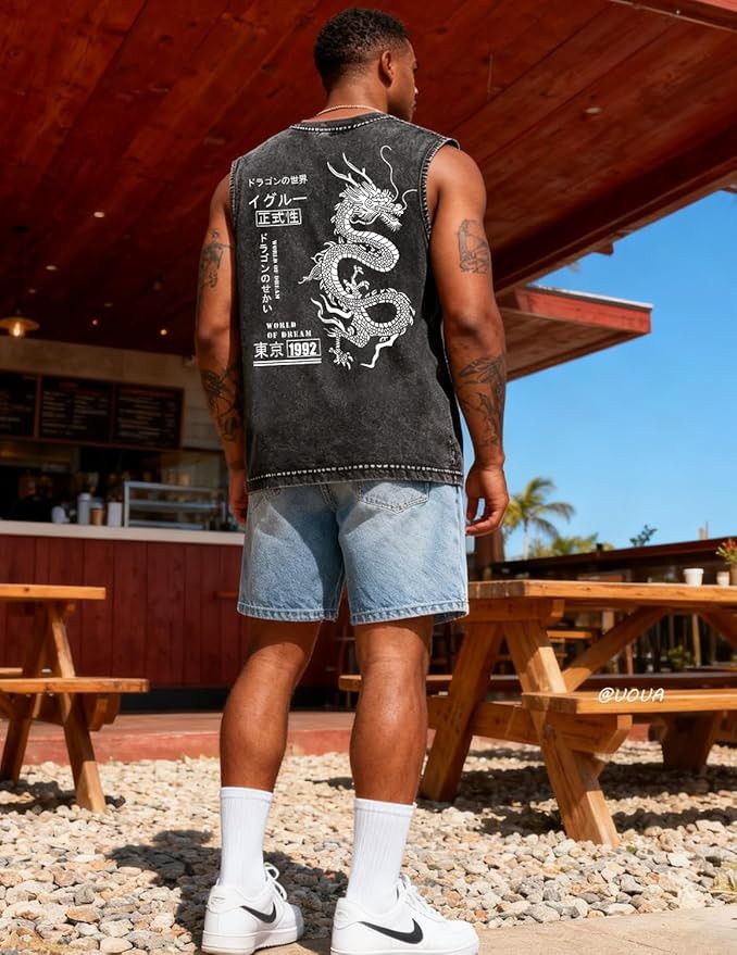 Other Vintage Sleeveless Cotton Streetwear Tee S–2XL Size US L / EU 52-54 / 3 - 3 Thumbnail