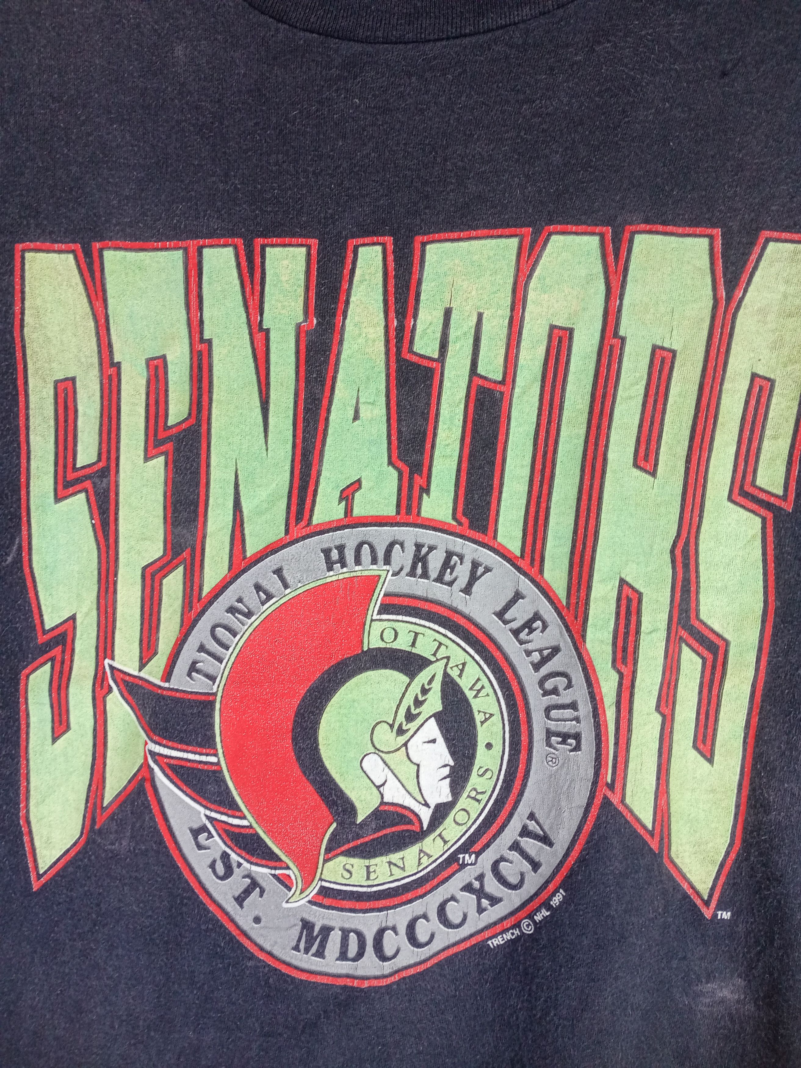 NHL Vintage 1991 NHL Senators Ottawa Big Logo Tee Size US M / EU 48-50 / 2 - 7 Thumbnail