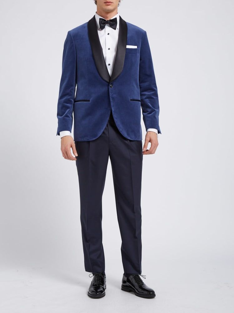 Brunello Cucinelli o1w1db10924 Woven Jacket Cotton in Dark Blue Size US XL / EU 56 / 4 - 1 Preview