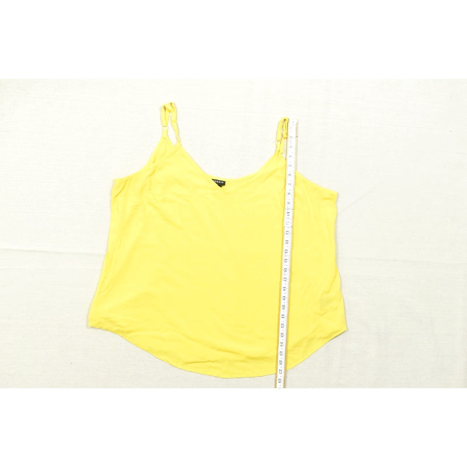 Torrid Torrid Tank Top Cami V-Neck Spaghetti Straps Yellow Plus Size 3 Rayon Spandex Sleeveless Women Size XS / US 0-2 / IT 36-38 - 4 Thumbnail