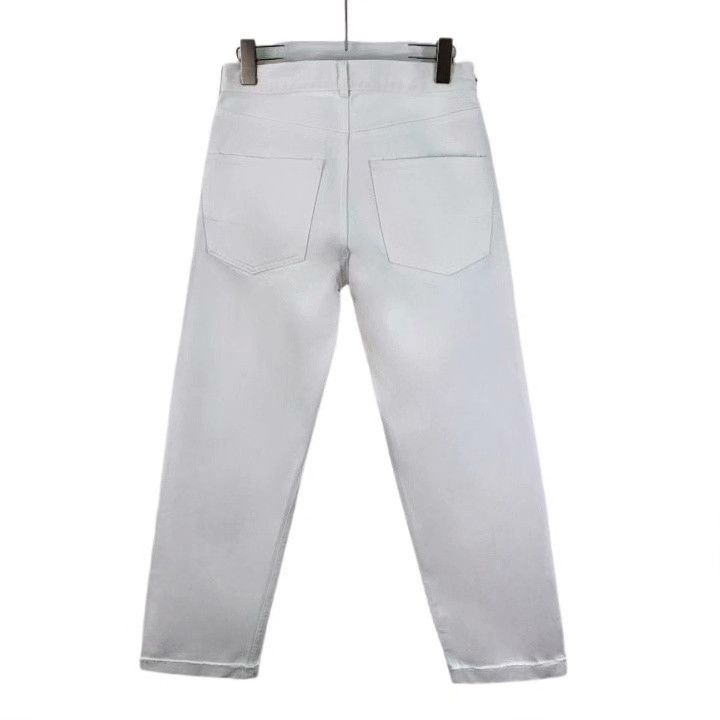 Dior Christian Dior White Distressed Cotton Jeans Size US 32 / EU 48 - 2 Thumbnail
