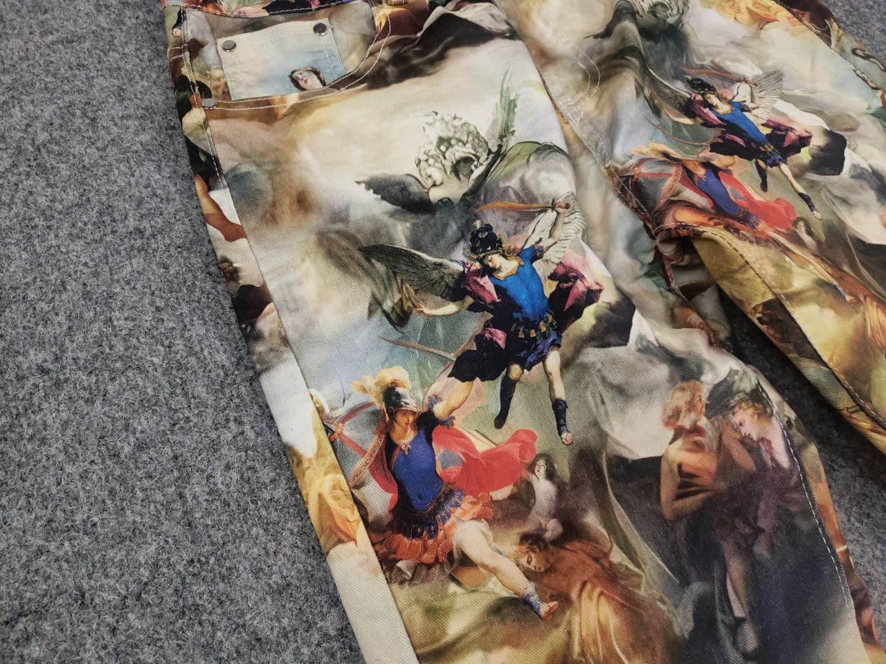 Vintage Vintage Design with angel Renaissance print pants Y2K Style Size US 34 / EU 50 - 10 Thumbnail