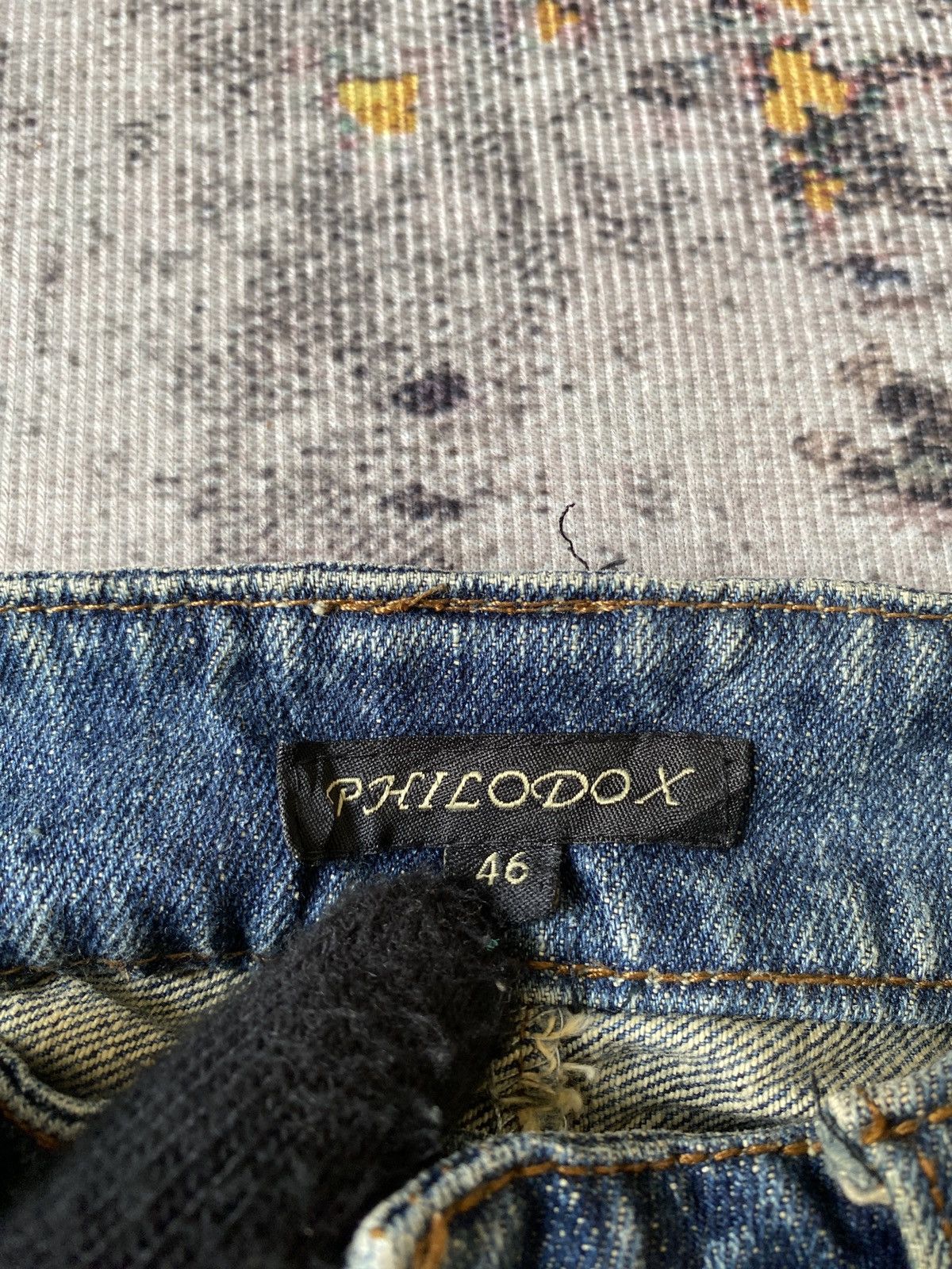 Japanese Brand Philodox Distressed Flare Denim Size US 31 - 18 Thumbnail
