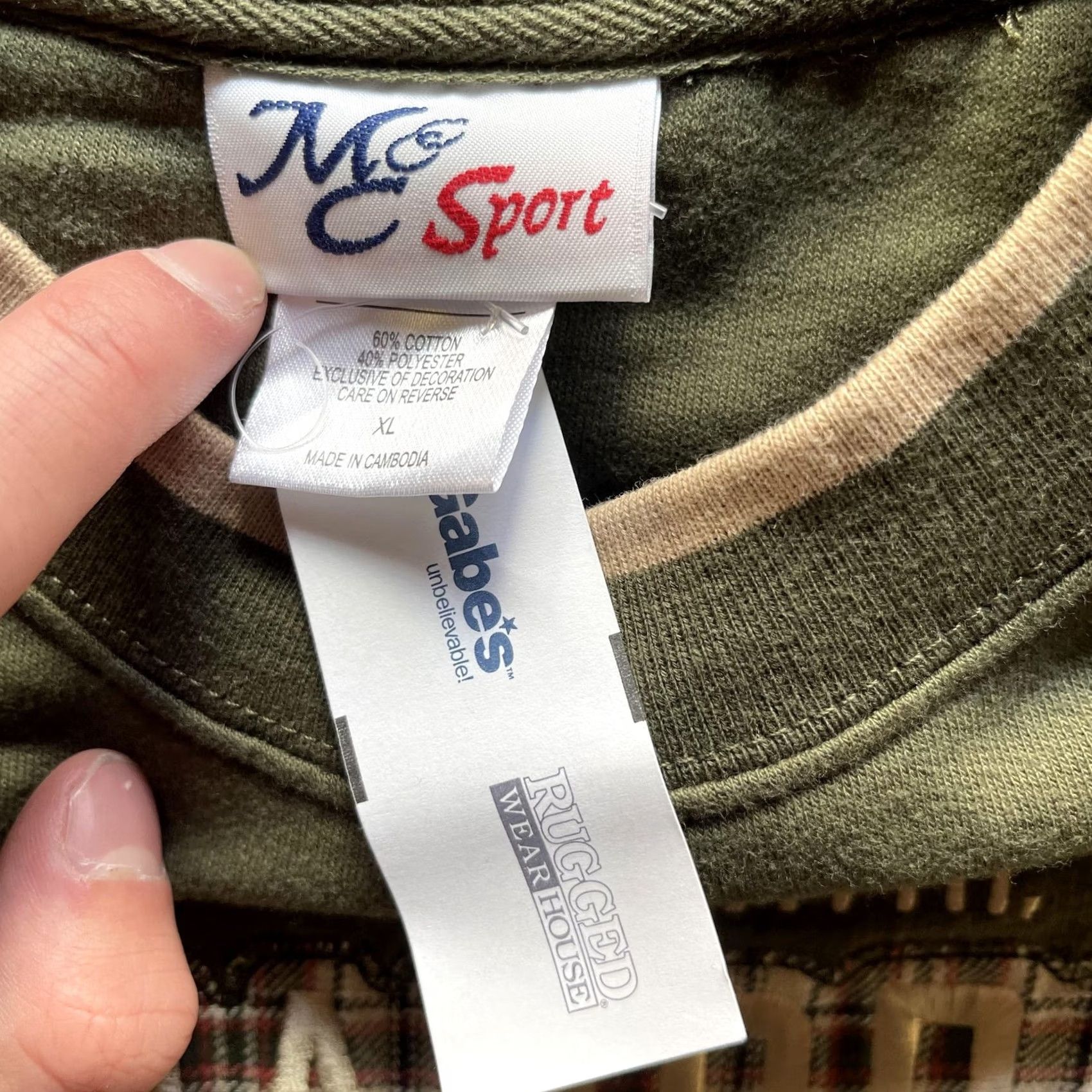 Vintage VINTAGE MC Sport Sweatshirt Mens XL Green Fleece Crewneck Pullover Grandpa Funny Size US XL / EU 56 / 4 - 6 Thumbnail