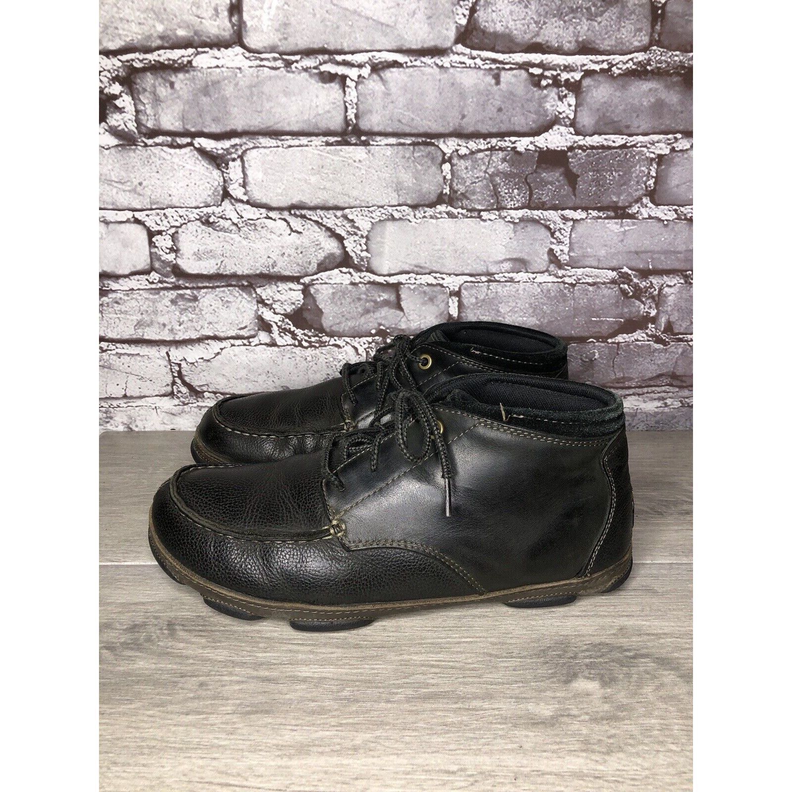 Olukai OluKai Hamakua Chukka Black Leather Lace Up Boots Men Sz 9.5 Size US 9.5 / EU 42-43 - 5 Thumbnail