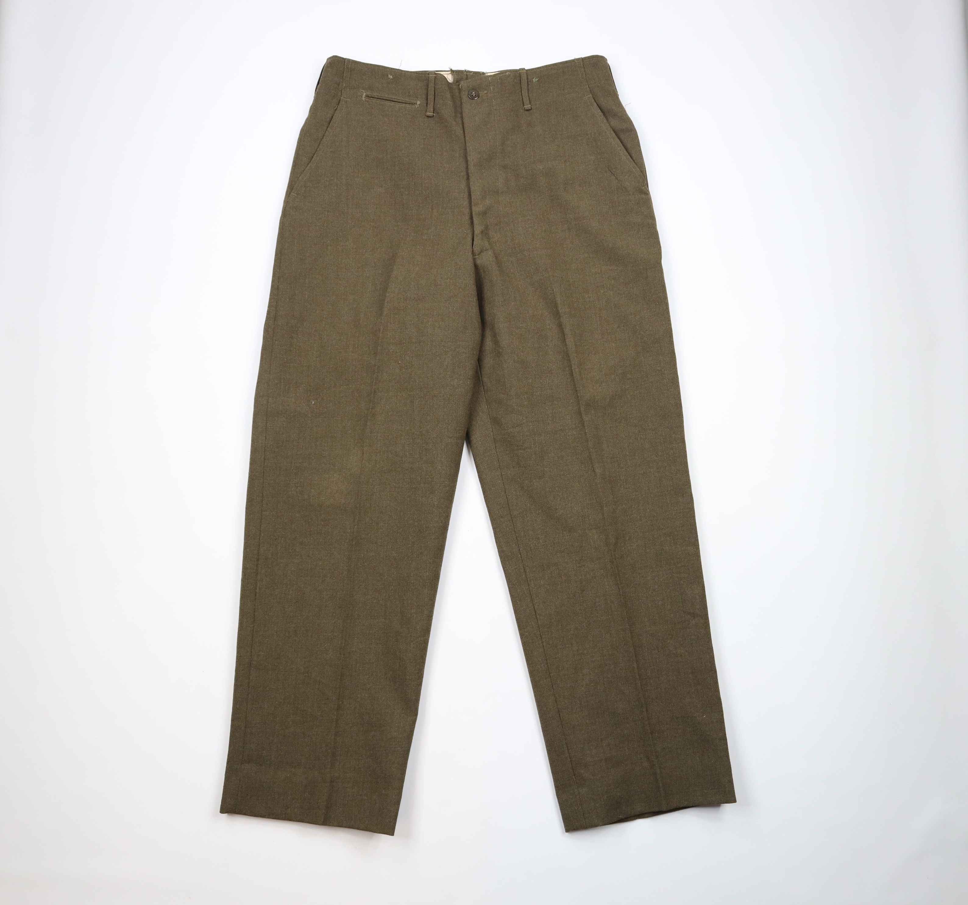 image of Vintage 50S Korean War Od 33 18 Oz Field Pants Trousers Usa in Brown, Men's (Size 36)