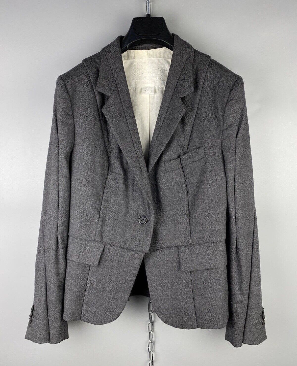 H&M × Maison Margiela Maison Margiela H&M Womens Wool Avant Garde Blazer Jacket Size S / US 4 / IT 40 - 1 Thumbnail