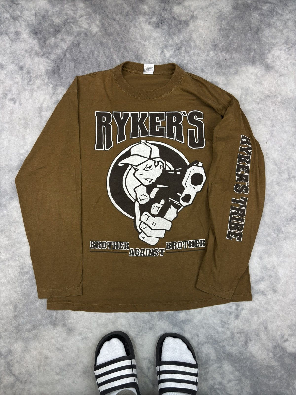 Band Tees Rykers Brother Against Brother Tribe 90s Band Long sleeve Size US XL / EU 56 / 4 - 1 Thumbnail