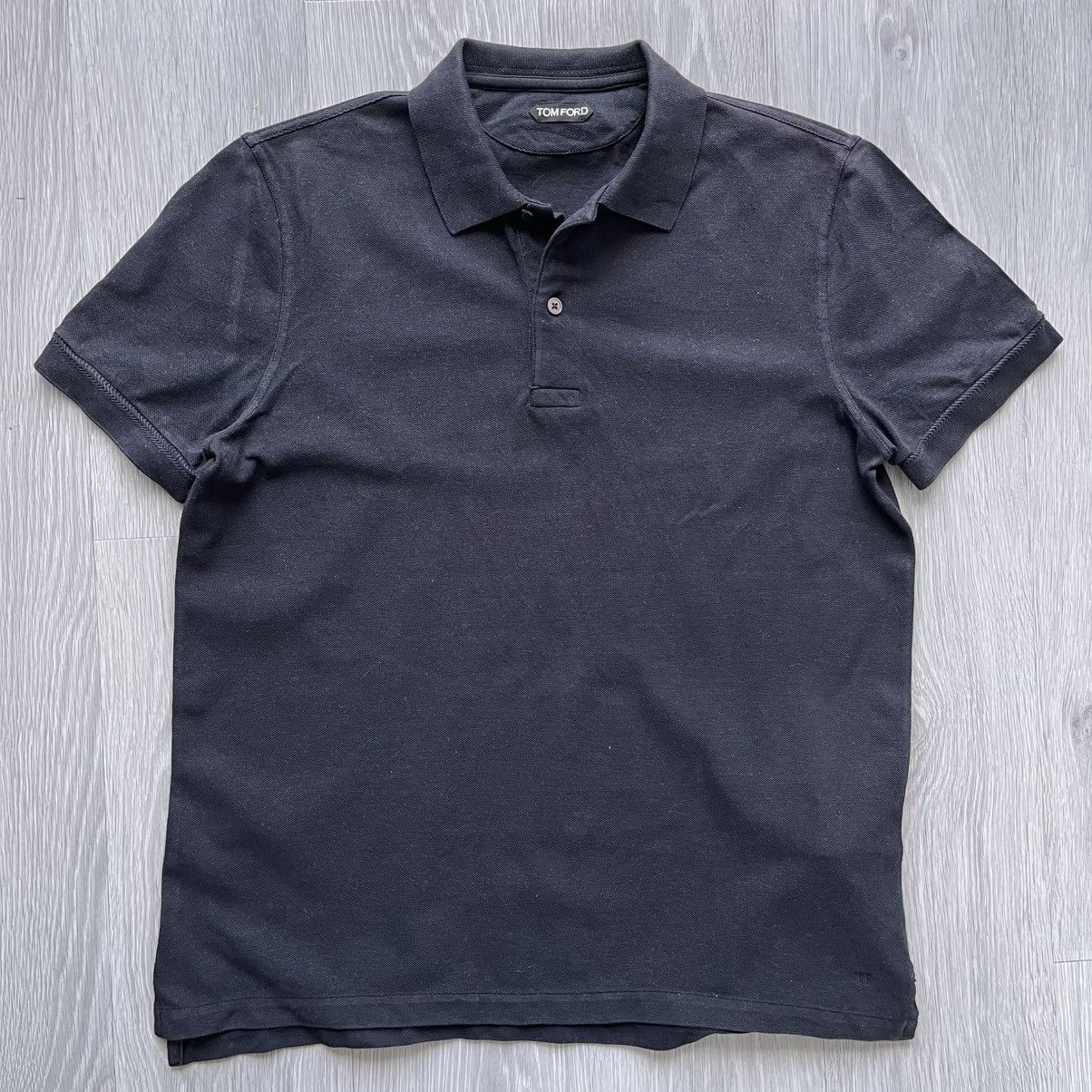Tom Ford Tom Ford Black Pique Polo Shirt Size US L / EU 52-54 / 3 - 1 Thumbnail