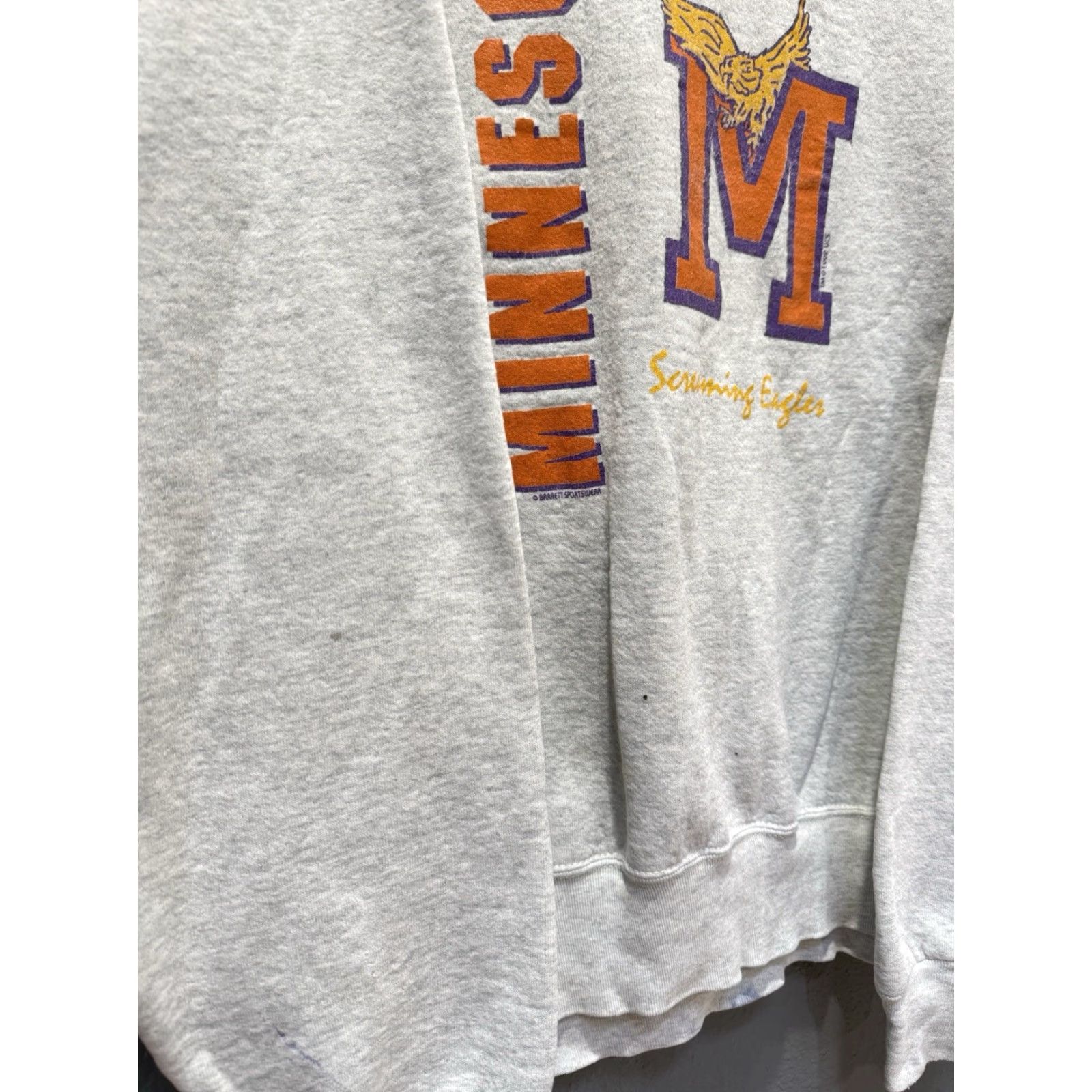 Fruit Of The Loom VINTAGE Minnesota State Eagles Sweatshirt Gray 2XL Men 90s Fruit of the Loom Pullover Size US XXL / EU 58 / 5 - 4 Thumbnail