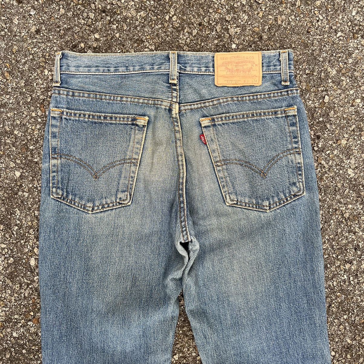 Levi's Flare Jeans Vintage Levis 517 03 Irregular Boot Cut Denim Size US 31 - 14 Thumbnail