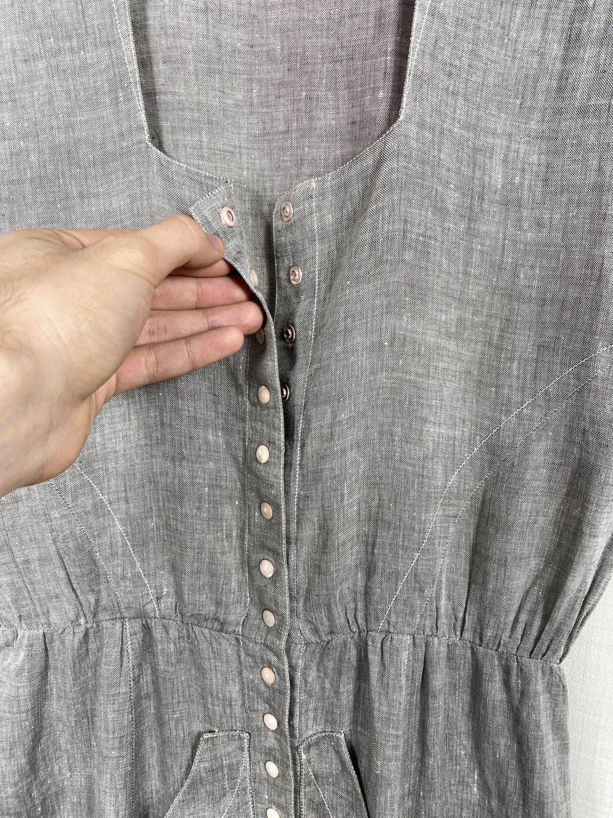 Thierry Mugler × Vintage Thierry Mugler Linen Dress Size S / US 4 / IT 40 - 13 Thumbnail