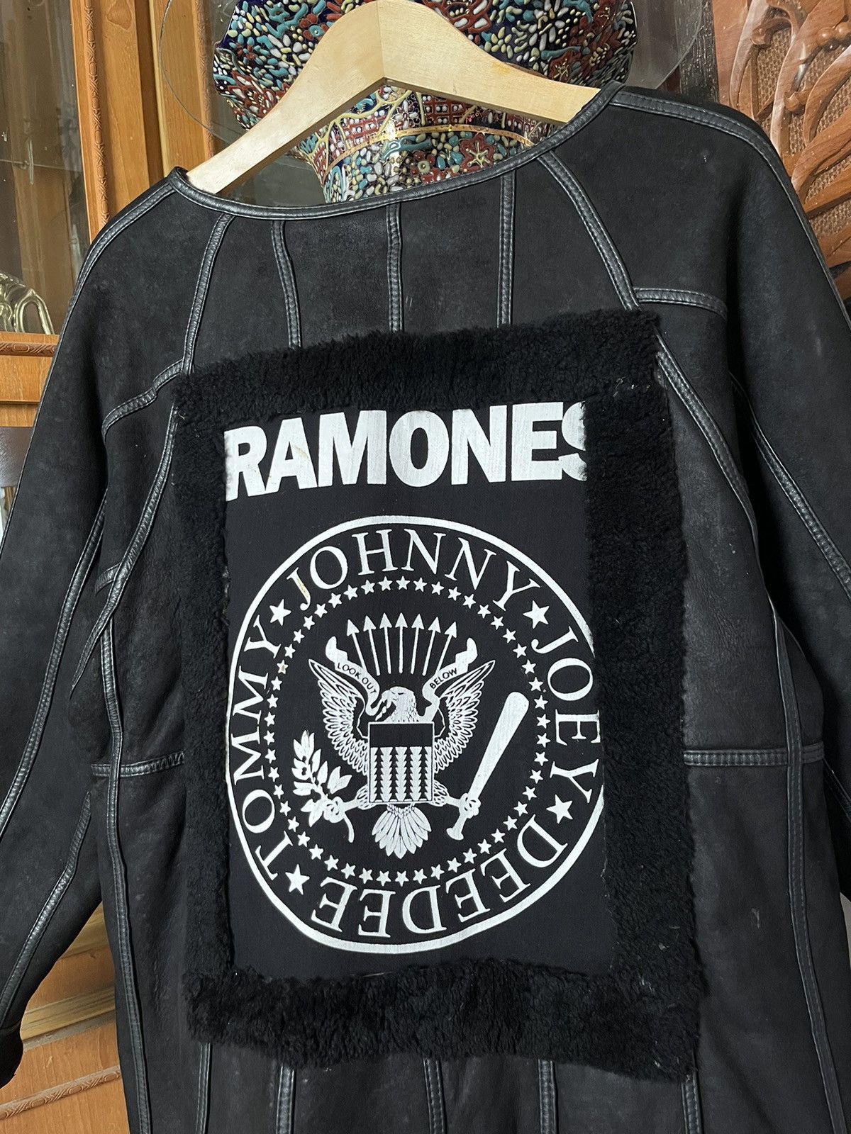 Genuine Leather 90’s Ramones Patchwork Suede Jacket Size US S / EU 44-46 / 1 - 2 Thumbnail