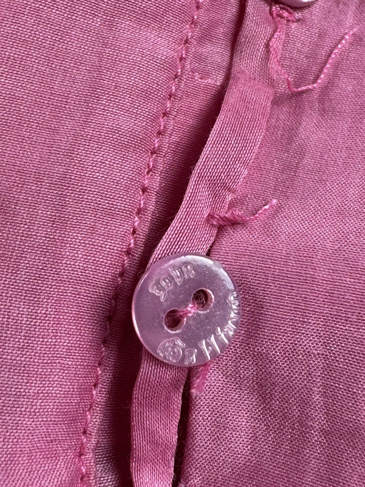 John Galliano John Galliano Rose Silk Striped Y2K Dress Shirt Blouse Top Size L / US 10 / IT 46 - 9 Thumbnail
