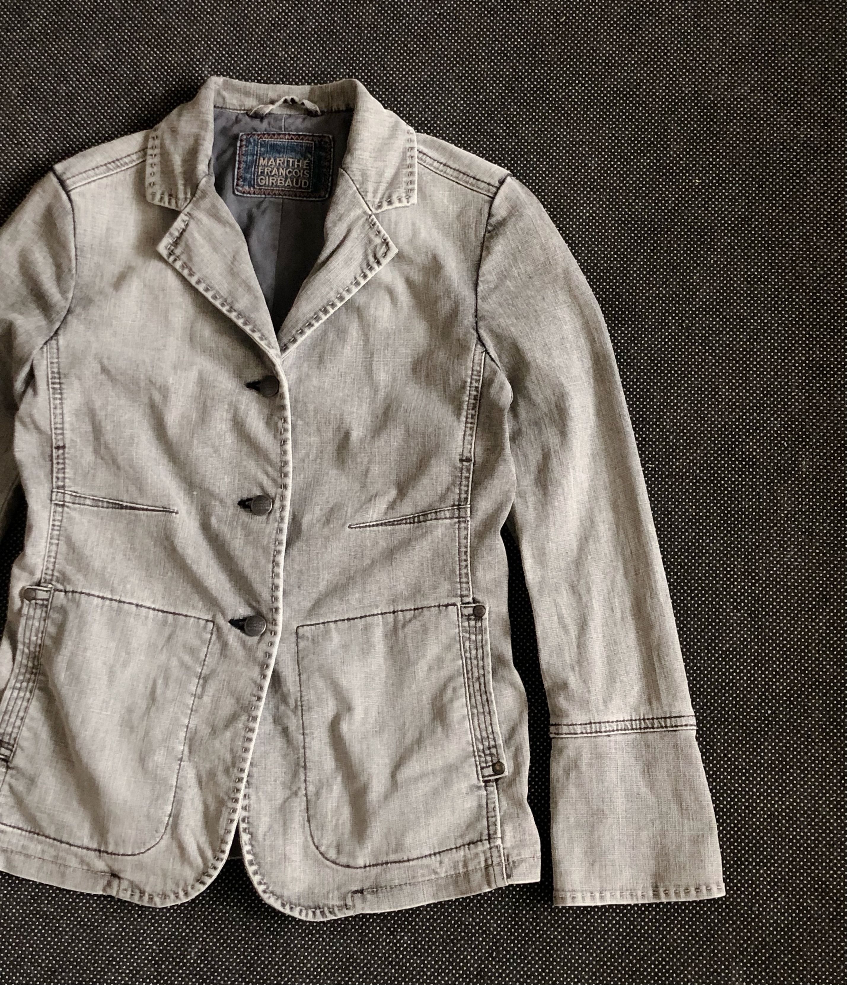 Marithe + Francois Girbaud × Vintage RARE🔥VINTAGE M.F. GIRBAUD DENIM JACKET Size XS / US 0-2 / IT 36-38 - 7 Thumbnail