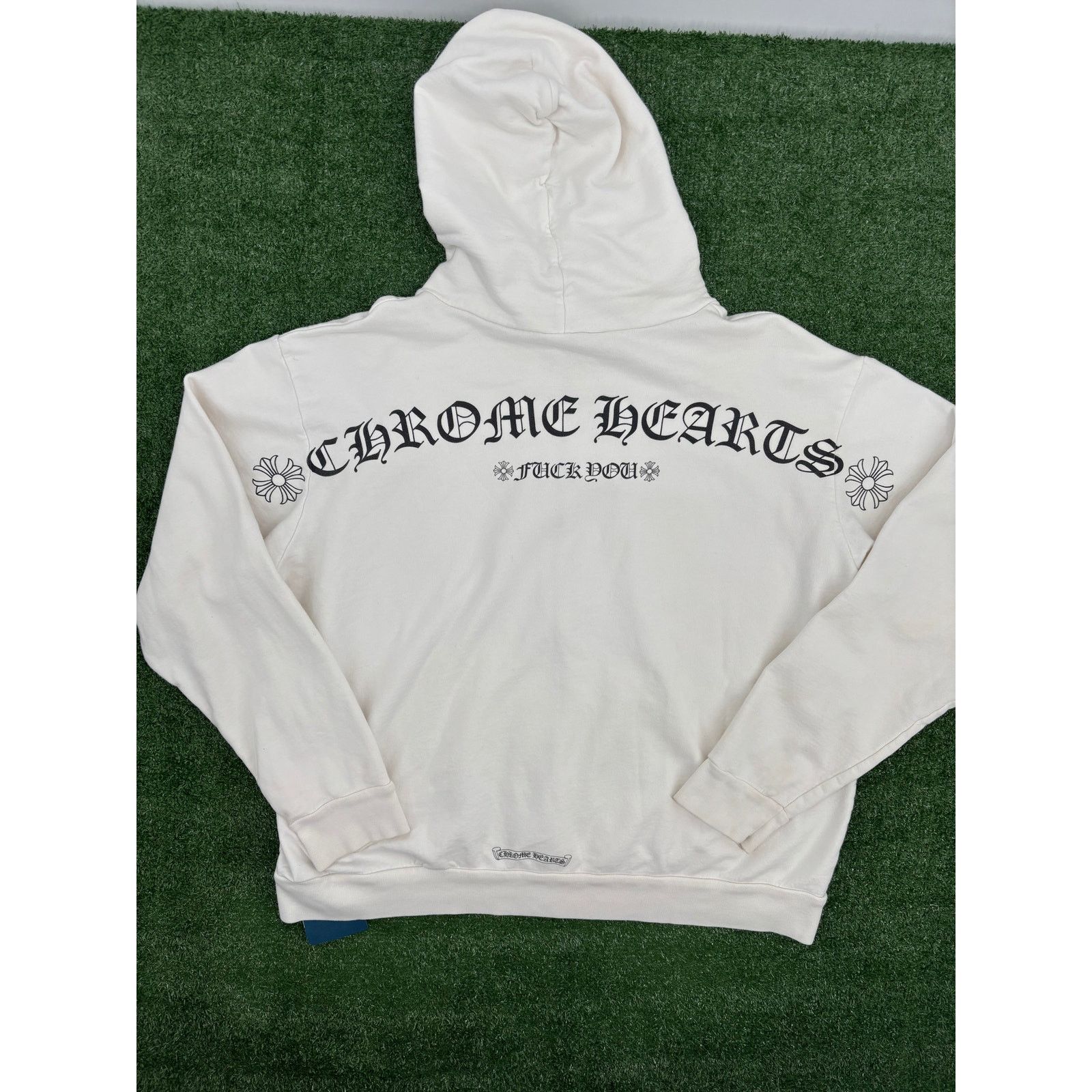 Chrome Hearts Chrome Hearts "F You' T-Bar Logo White Zip-Up Hoodie Size LG Size US L / EU 52-54 / 3 - 1 Thumbnail