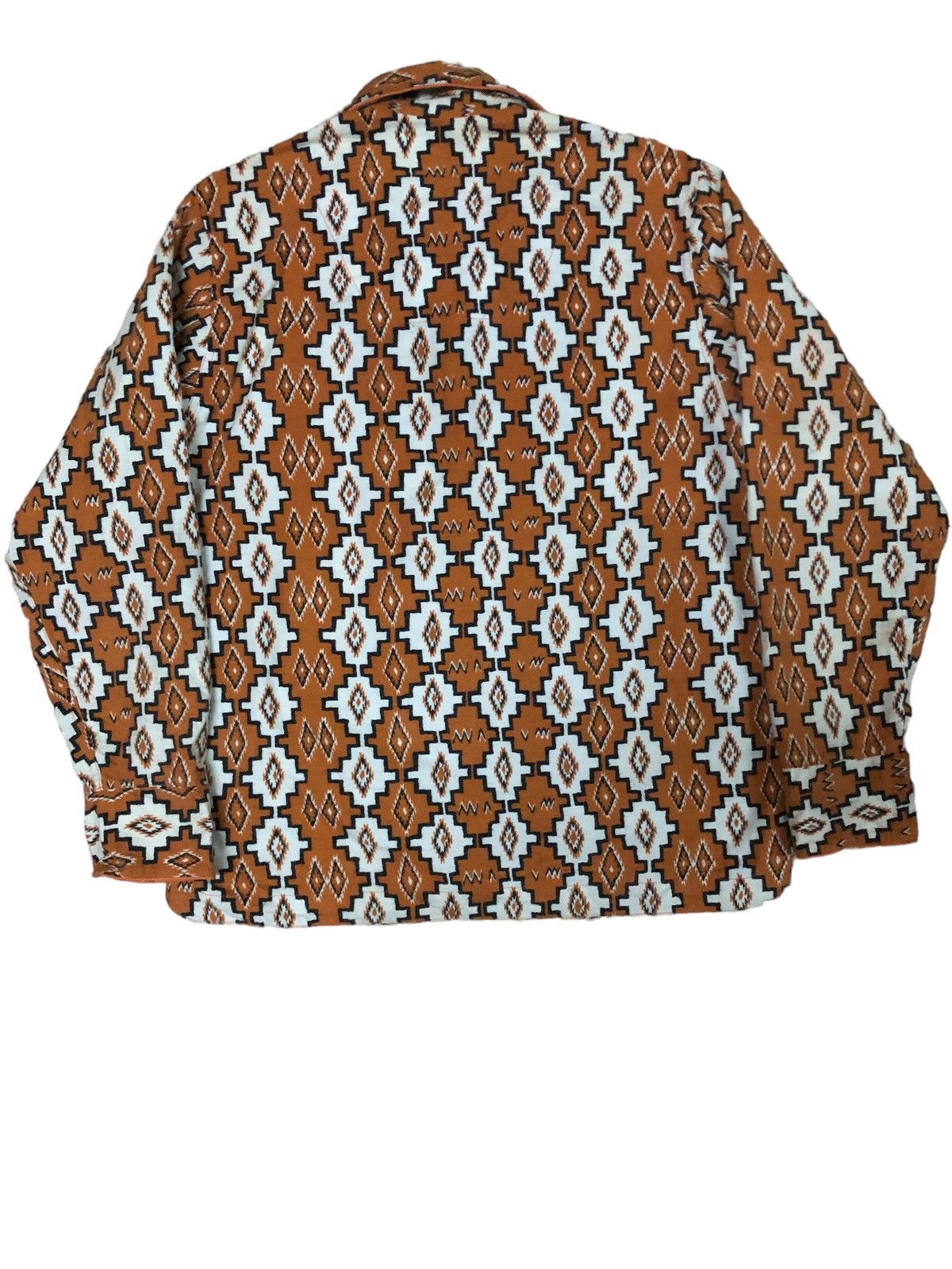Japanese Brand 3D Soft Texture Romp native aztec button Ups Shirt Size US M / EU 48-50 / 2 - 2 Thumbnail